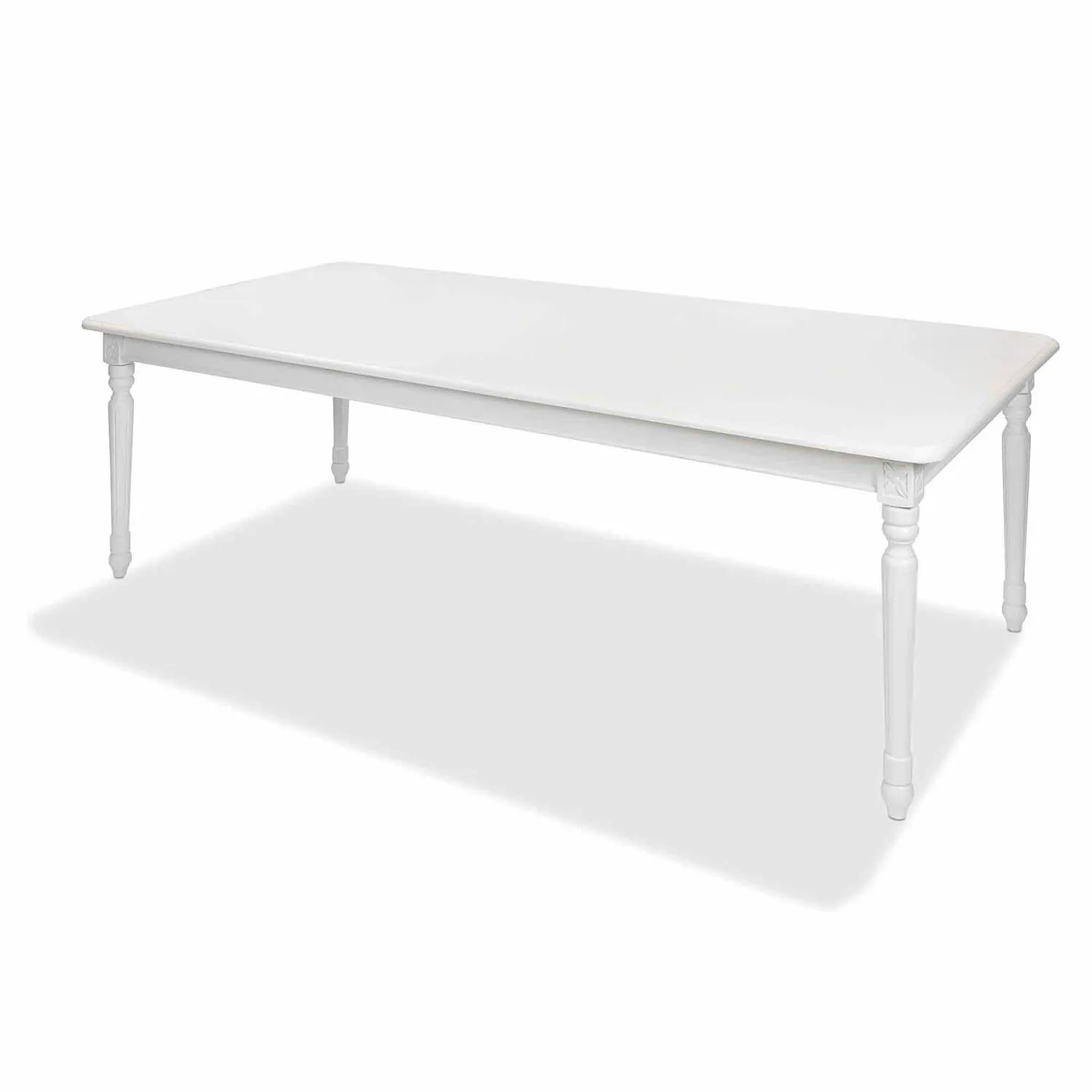 Matbord Gripsholm 240cm Vit Massiv Ek