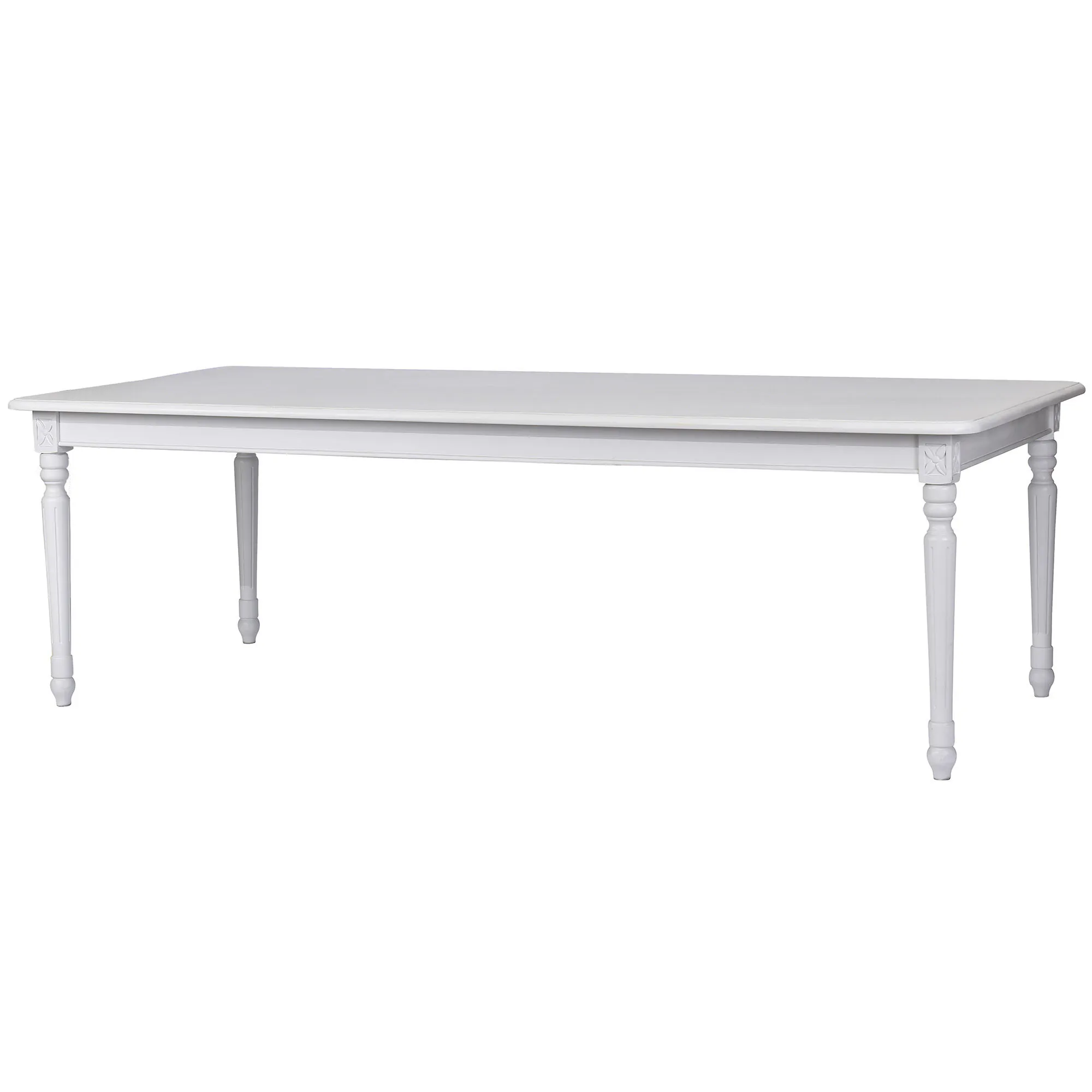 Matbord Gripsholm 240cm Vit Massiv Ek