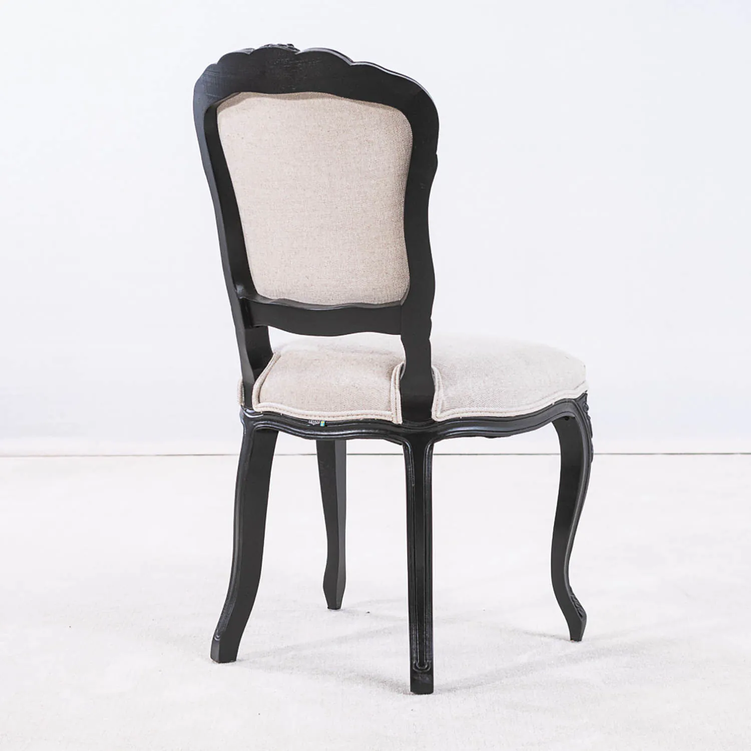 2-Pack Antik Matstol Drottningholm Svart Massiv Ek