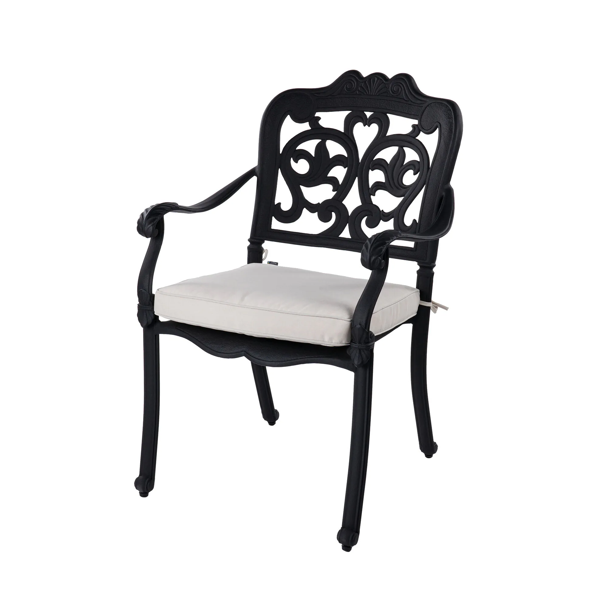 Matstol Utomhus 2-pack Svart Aluminium Toscana