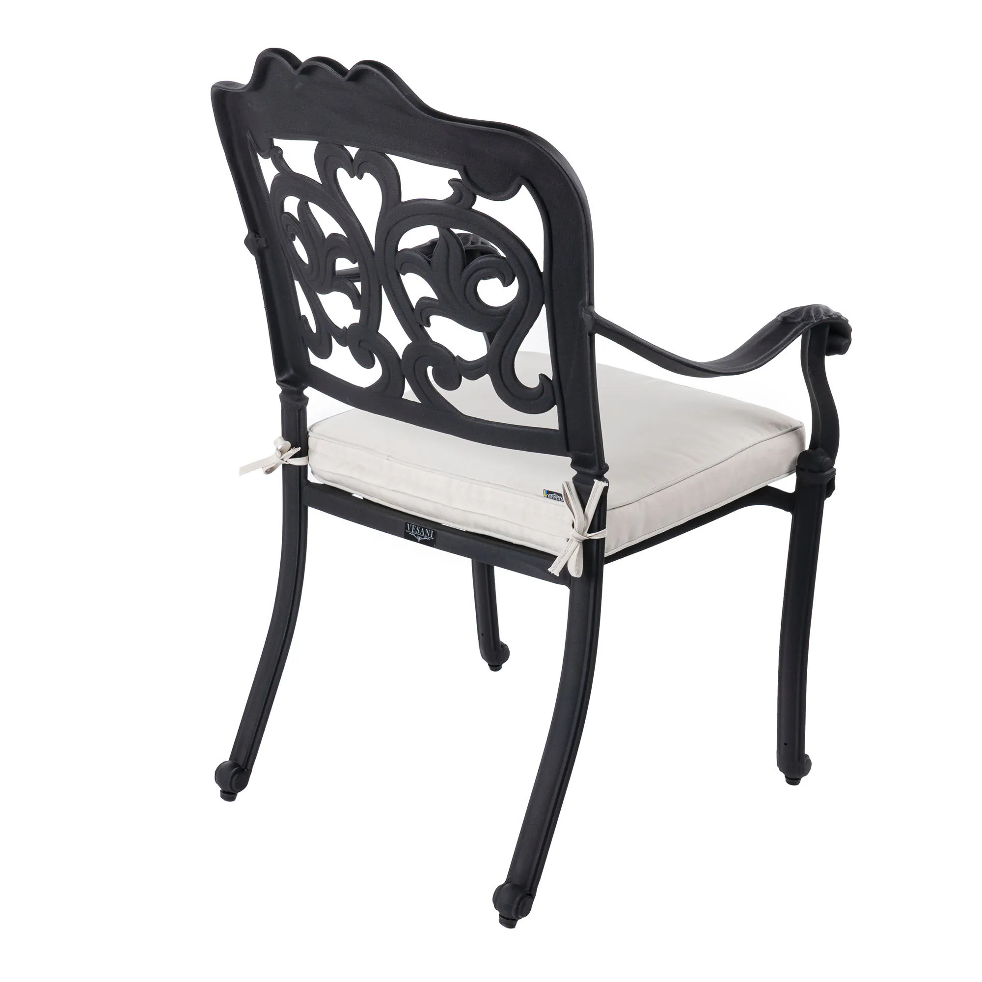 Matstol Utomhus 2-pack Svart Aluminium Toscana