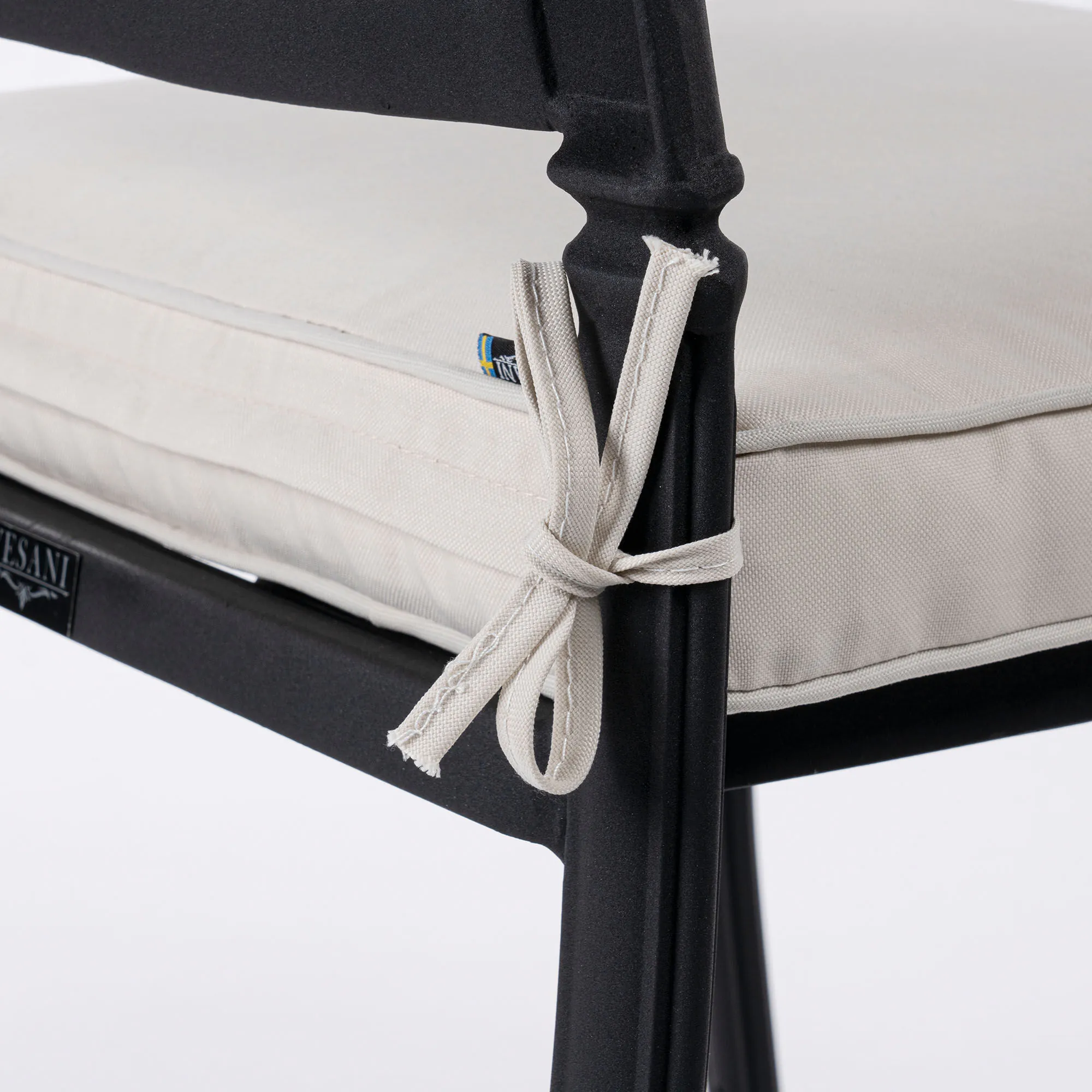 Matstol Utomhus 2-pack Svart Aluminium Toscana