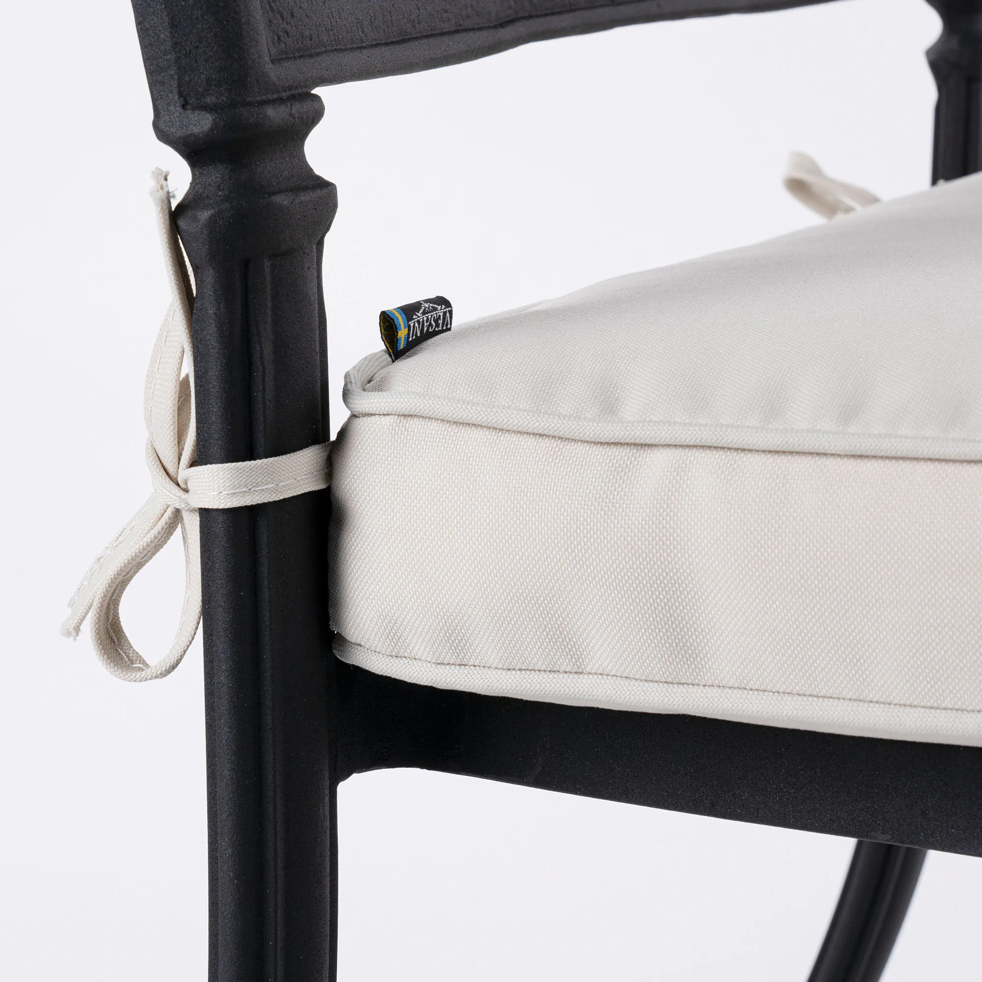 Matstol Utomhus 2-pack Svart Aluminium Toscana