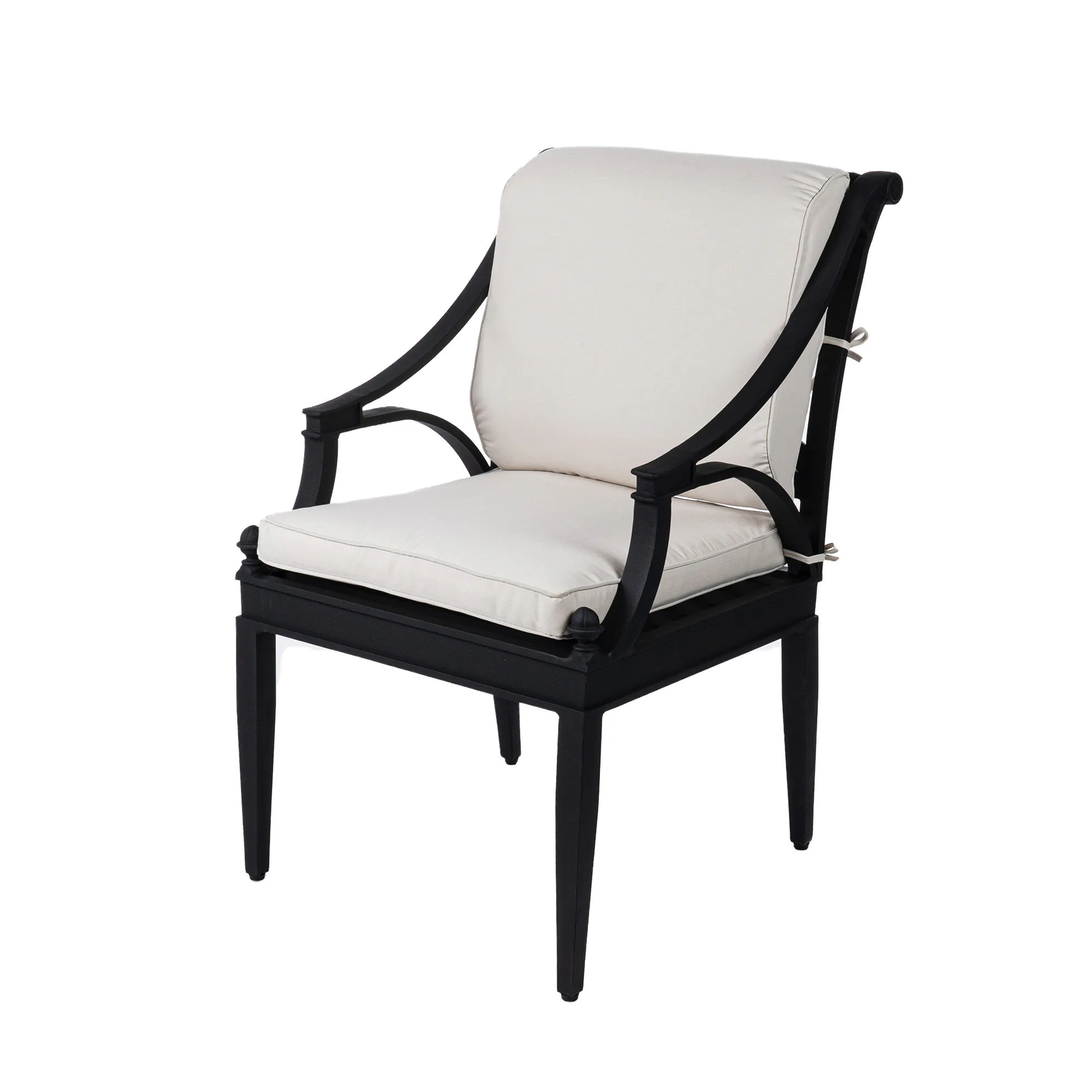 Trädgårdsstol Svart 2-pack Aluminium Amalfi