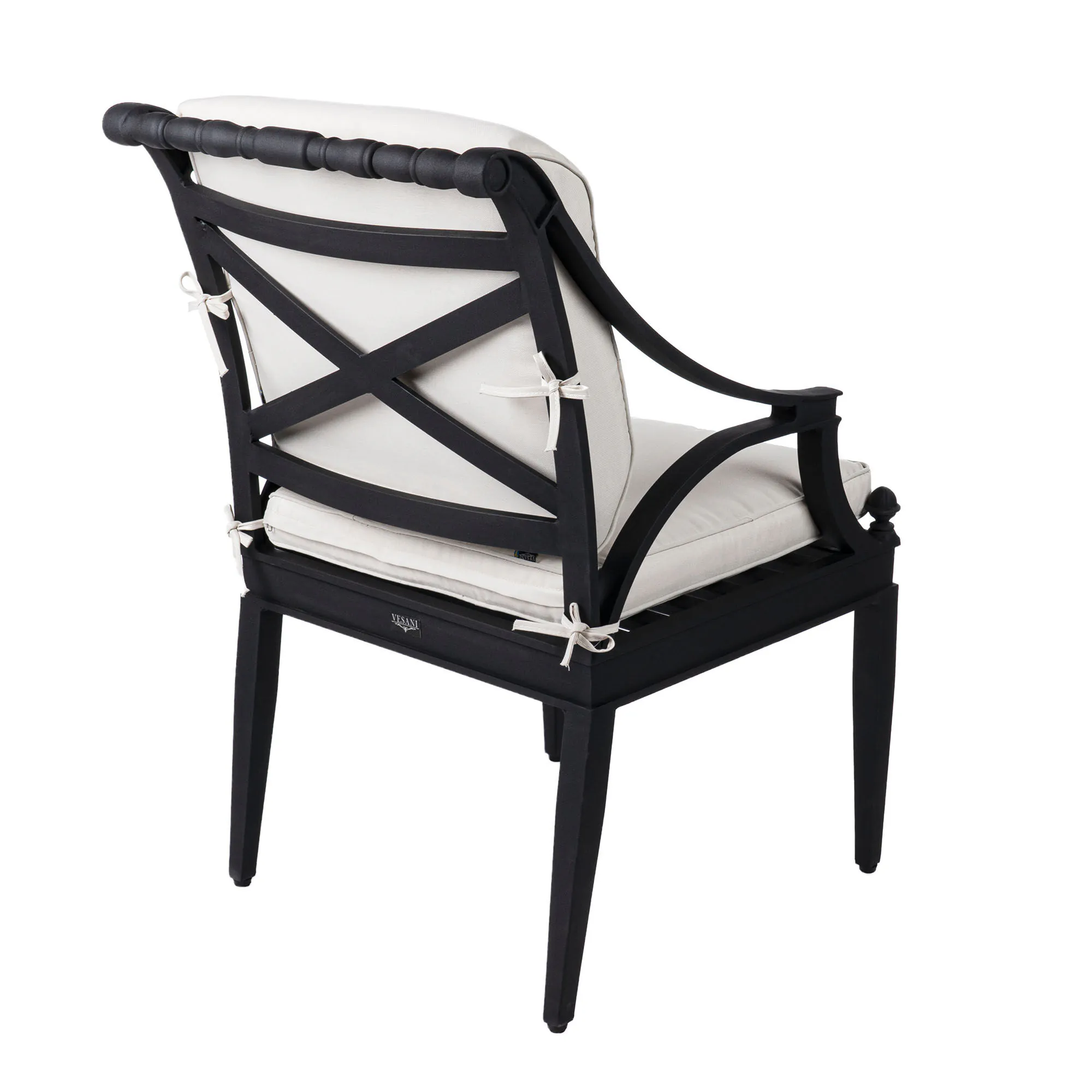 Matgrupp Utomhus 10 stolar Svart Aluminium - Amalfi 280cm