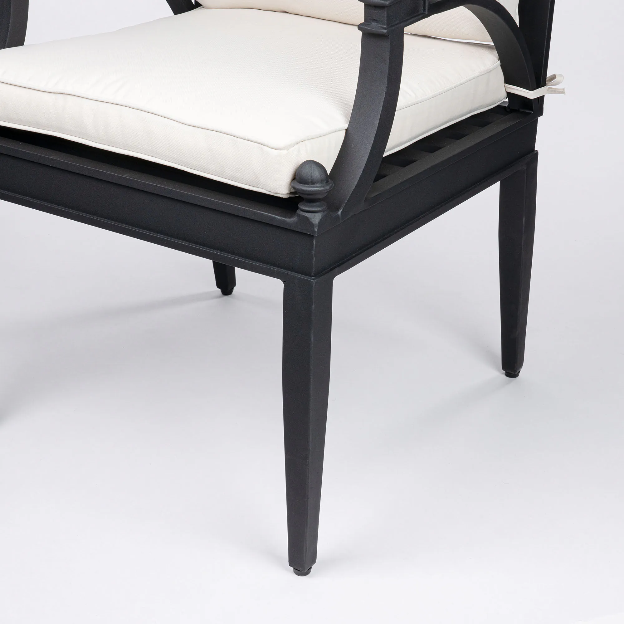 Matgrupp Utomhus 10 stolar Svart Aluminium - Amalfi 280cm