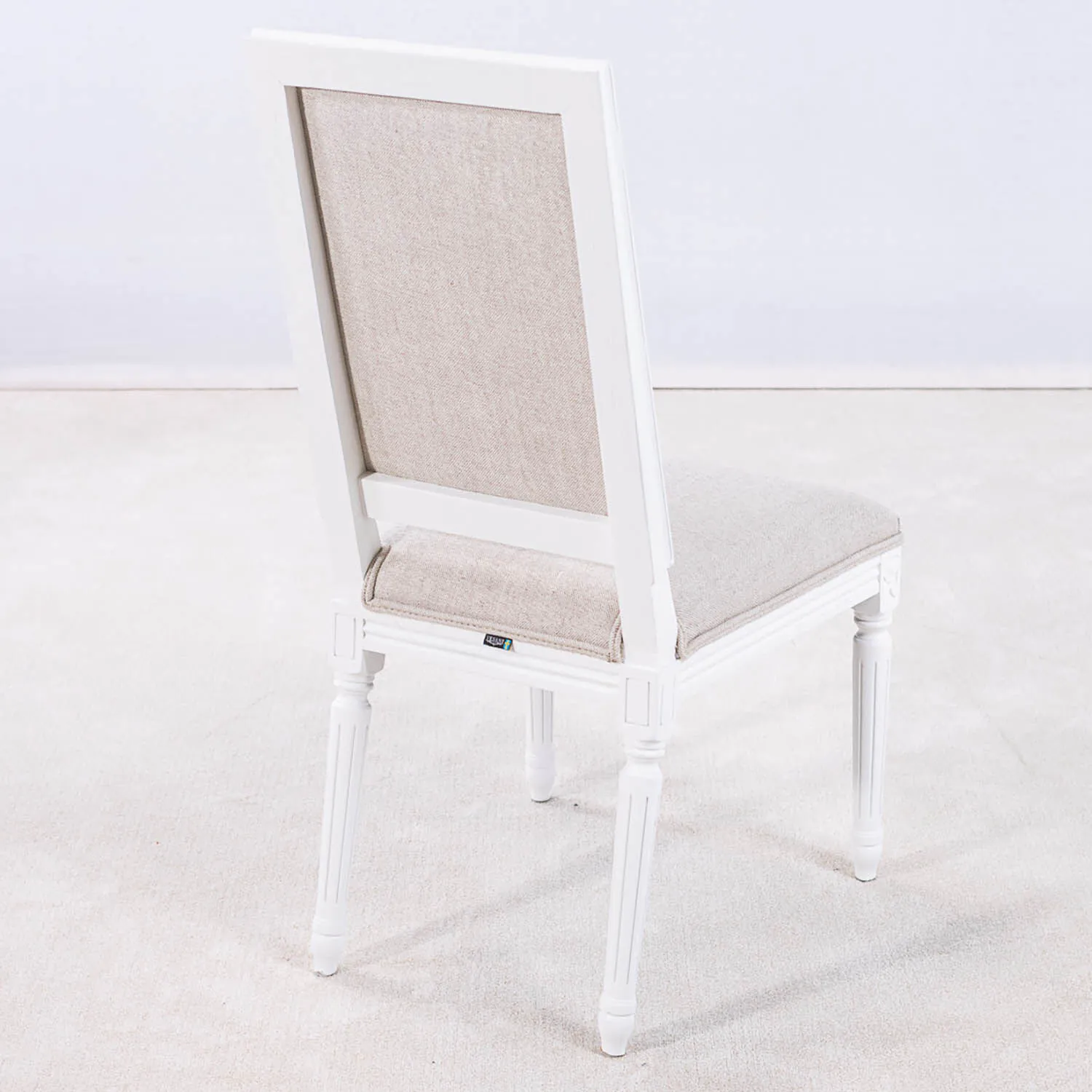 2-Pack Gustaviansk Matstol Vit Gripsholm Massiv Ek