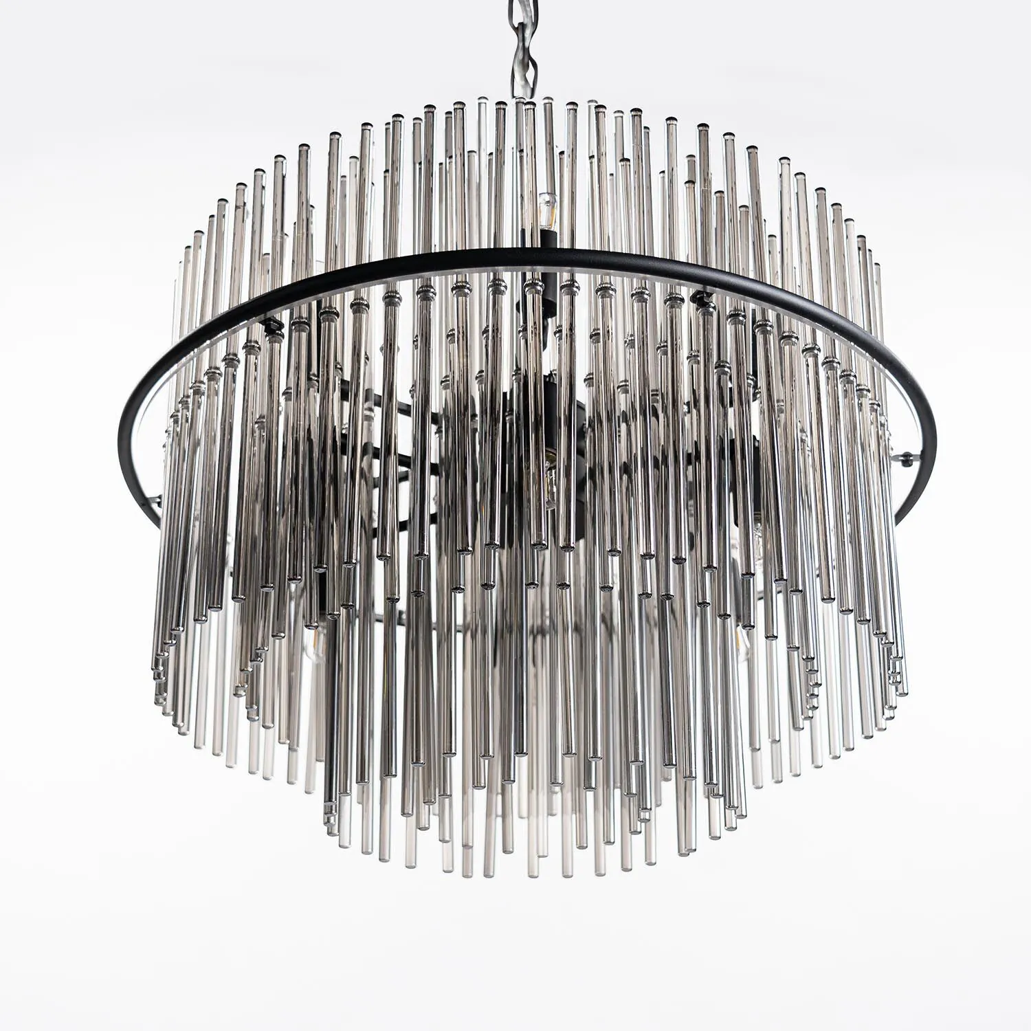 Taklampa Svart Kristall Ø60cm - Milan