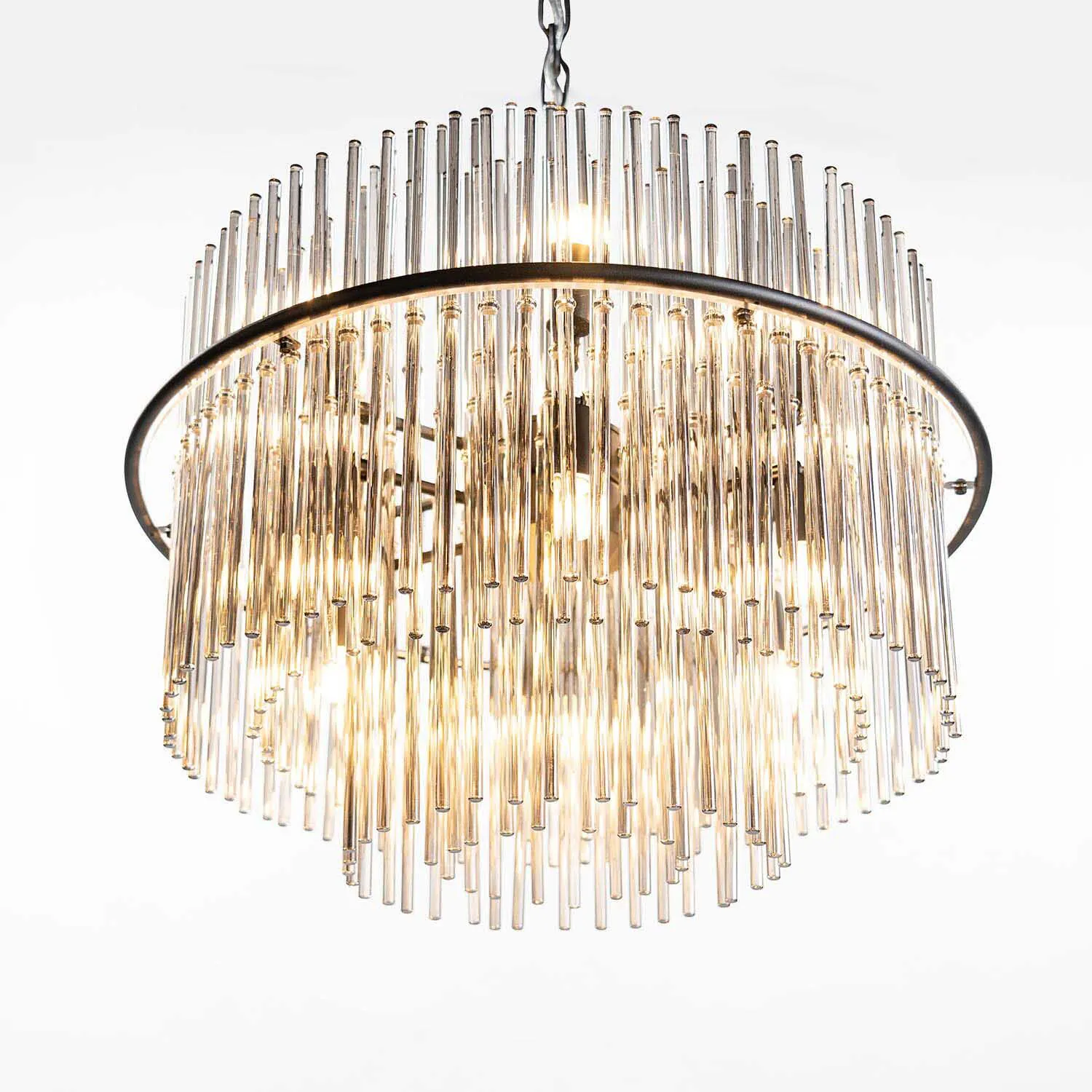 Taklampa Svart Kristall Ø60cm - Milan
