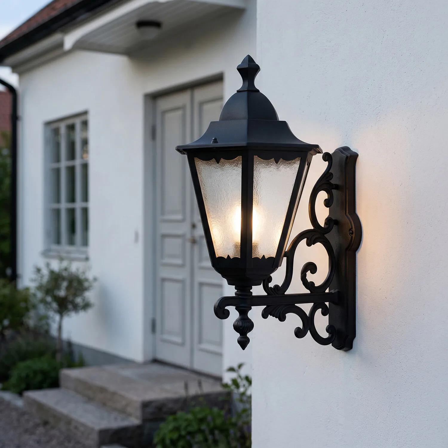 Vägglampa Utomhus Gammaldags Svart Ø33cm - Buckingham