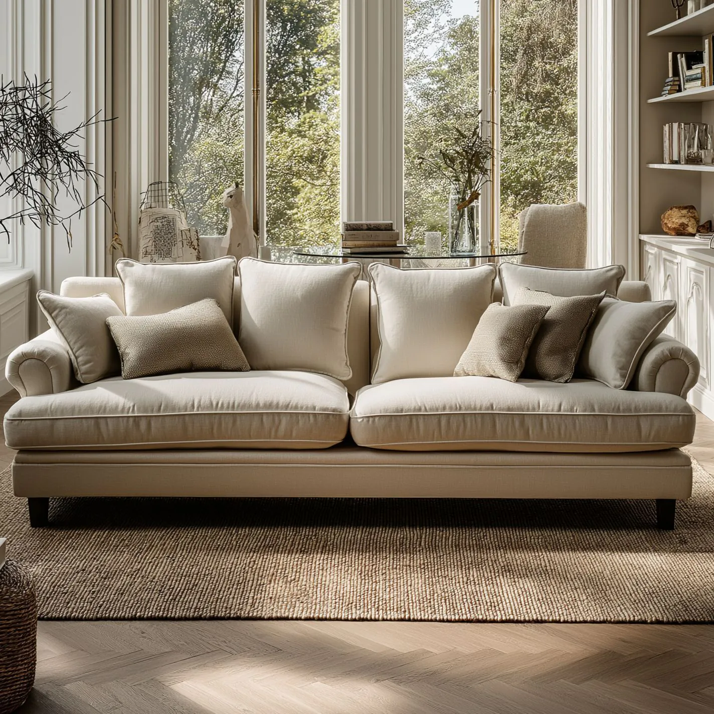 Howardsoffa 3-sits XL Beige 300cm - Hampton