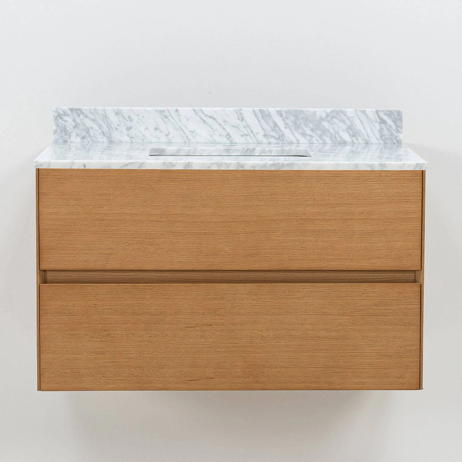 Badrumskommod Ek 80cm Vit Marmor - Marstrand