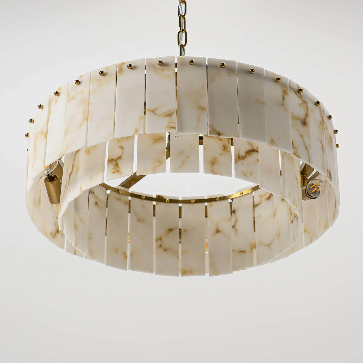 Taklampa Mässing/Marmor Ø55cm - Brescia