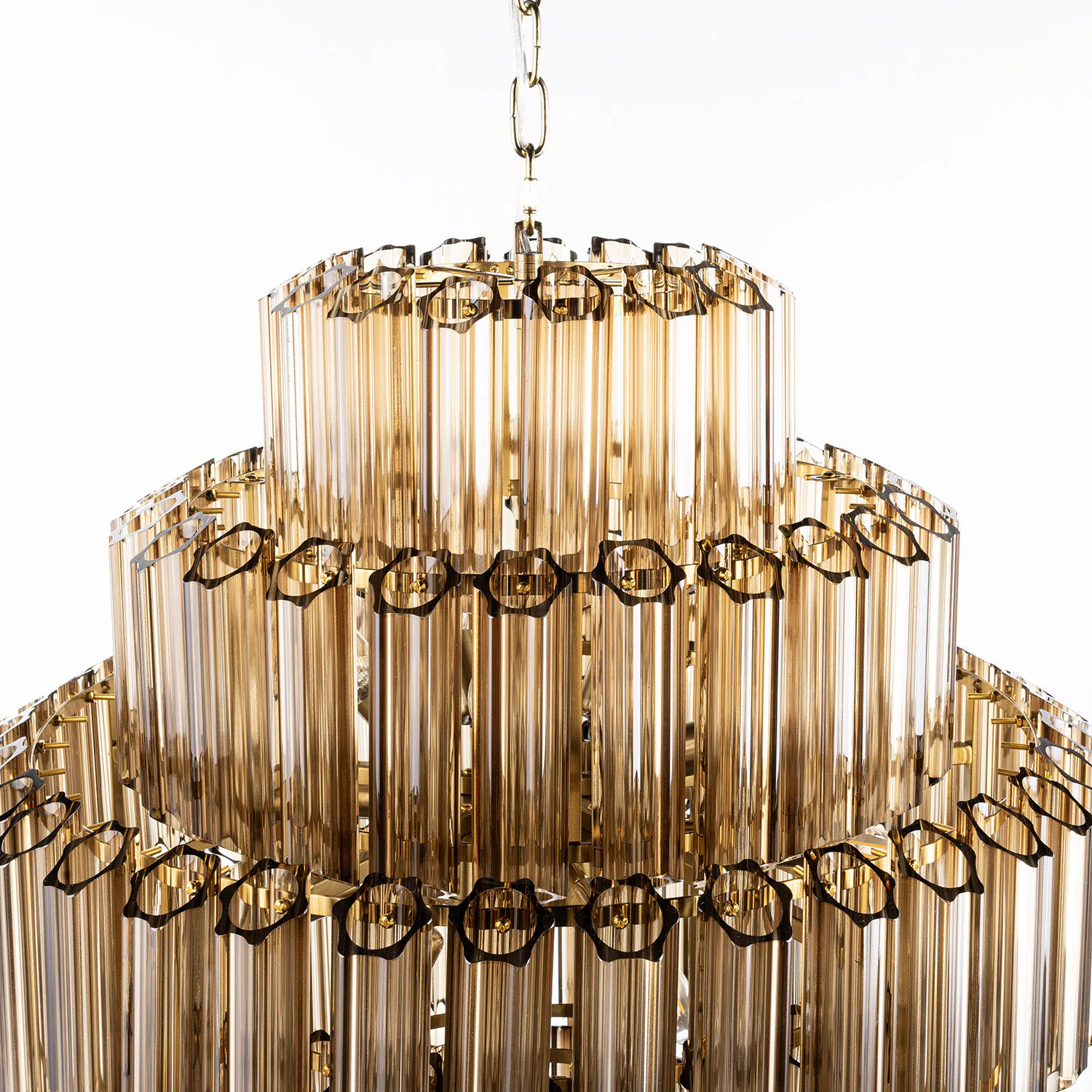Kristallkrona Ø65cm Verona Cognac
