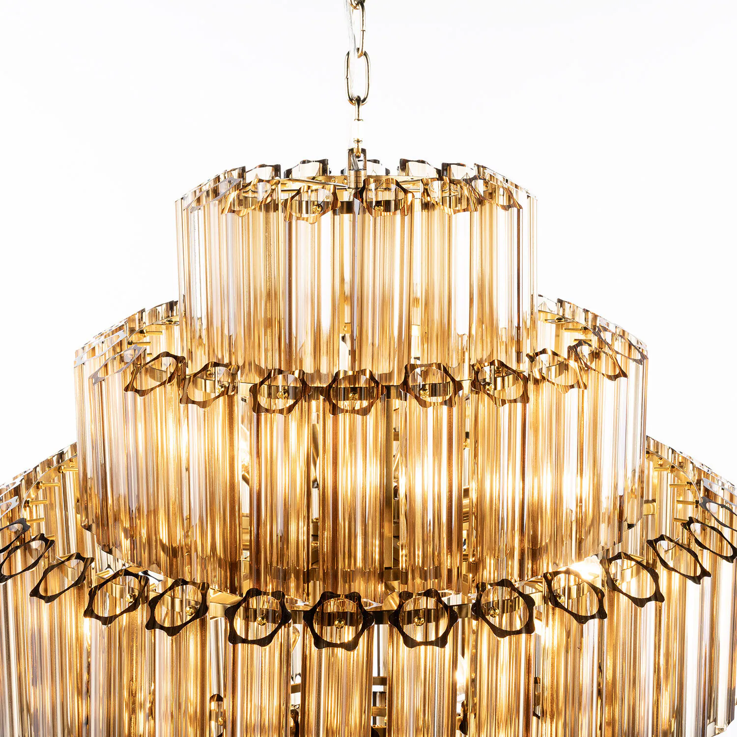 Kristallkrona Ø65cm Verona Cognac