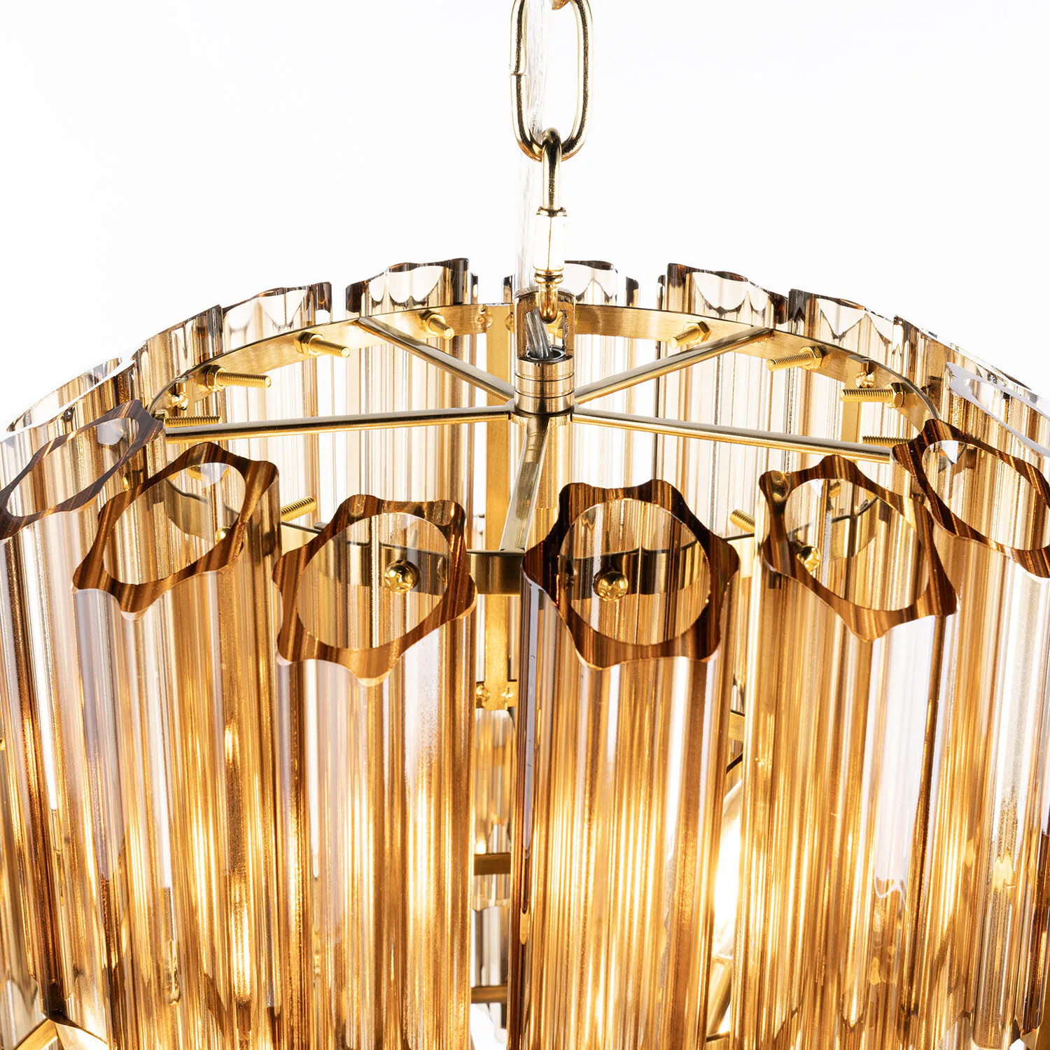 Kristallkrona Ø65cm Verona Cognac