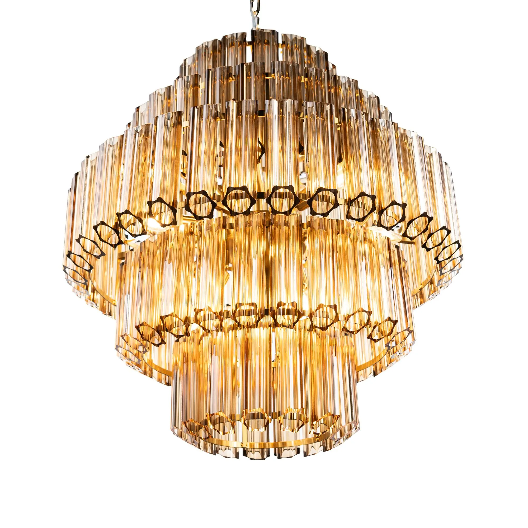 Kristallkrona Ø65cm Verona Cognac