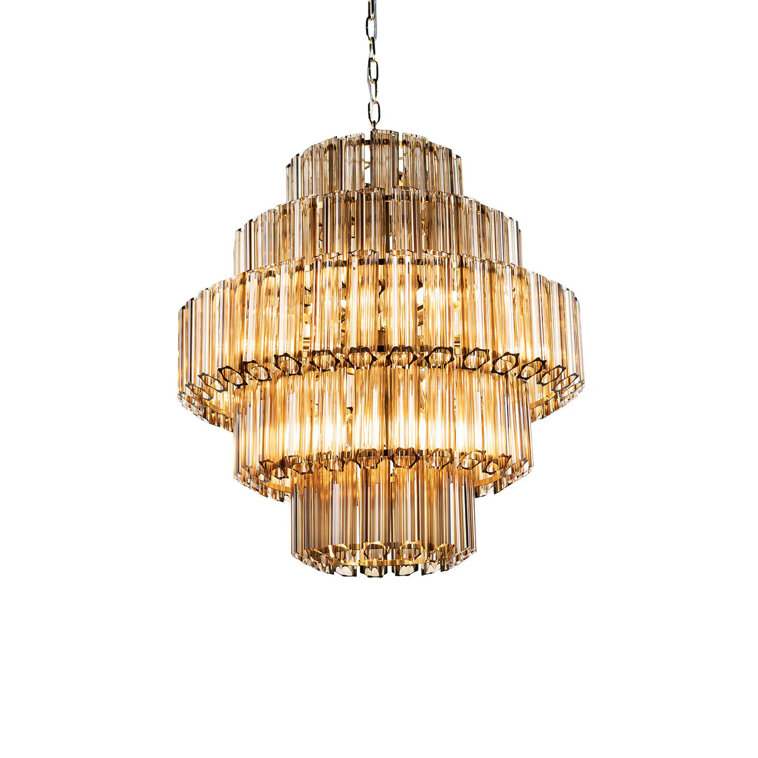Kristallkrona Ø65cm Verona Cognac