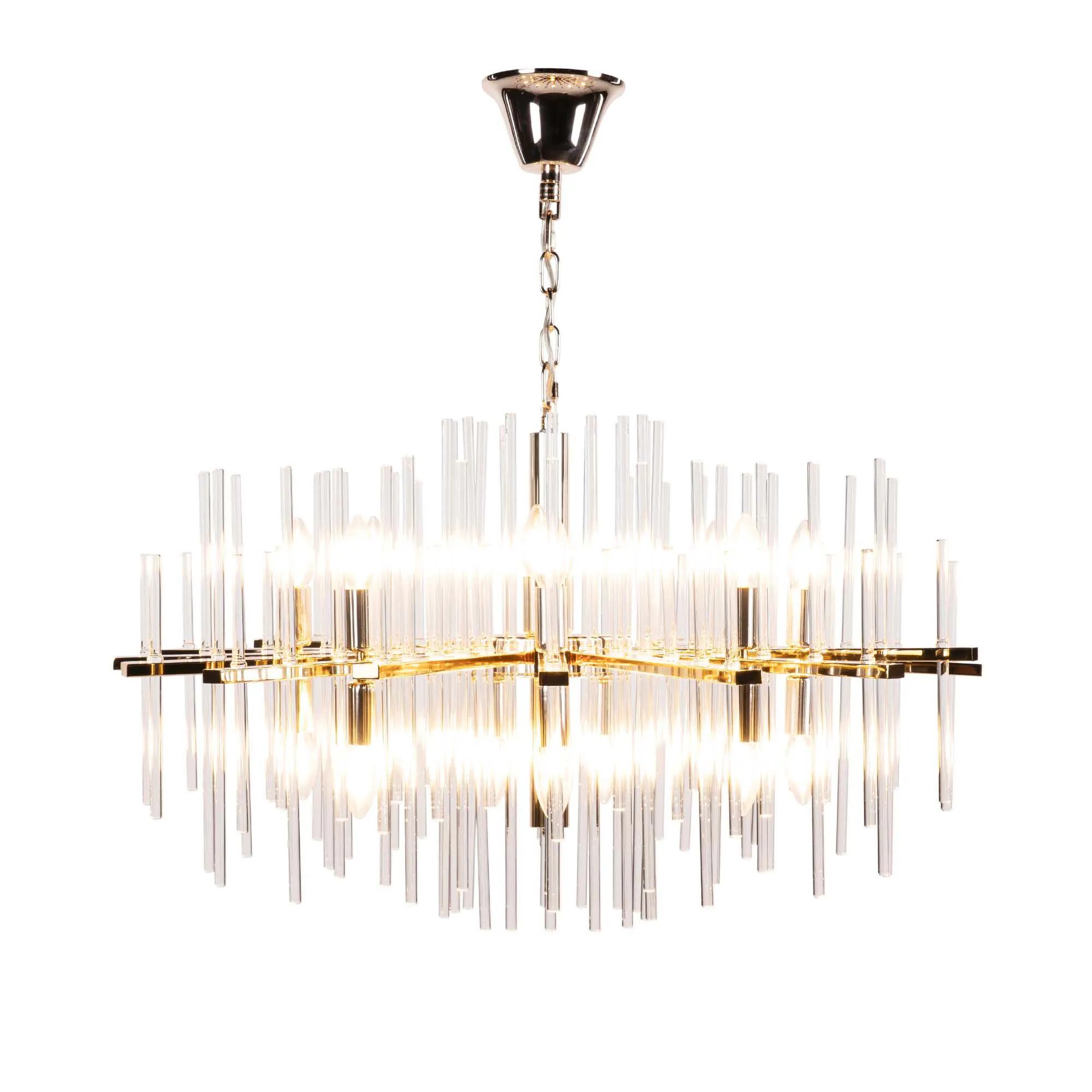 Modern Kristallkrona Ø85cm Vienna Guld