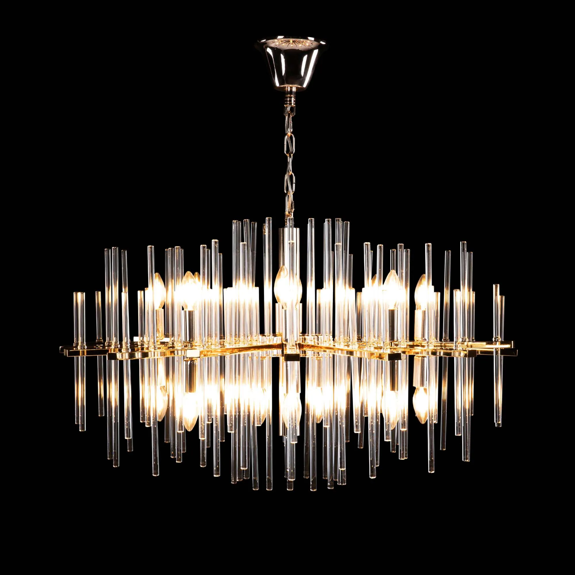 Modern Kristallkrona Ø85cm Vienna Guld
