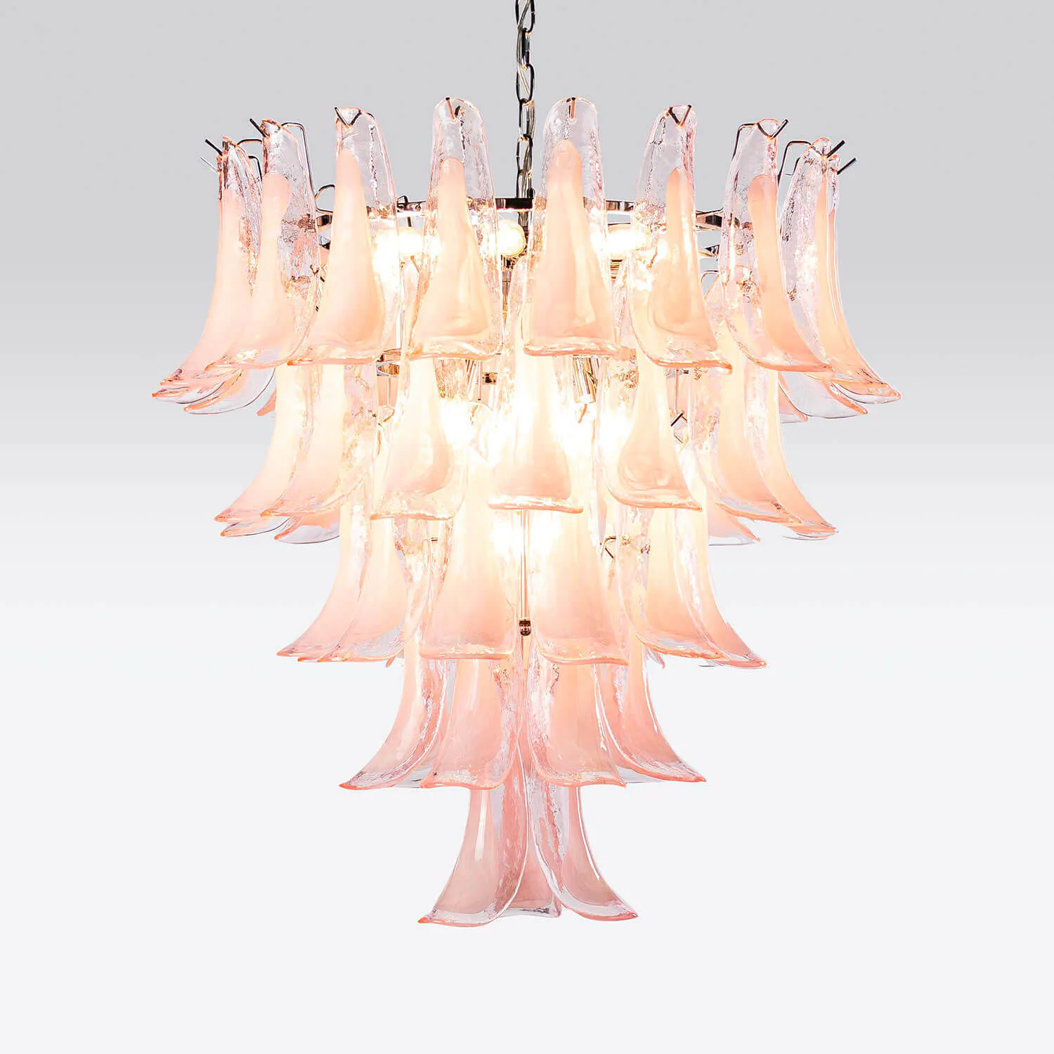 Kristallkrona Ø66xH75cm Rosa/Krom - Livorno