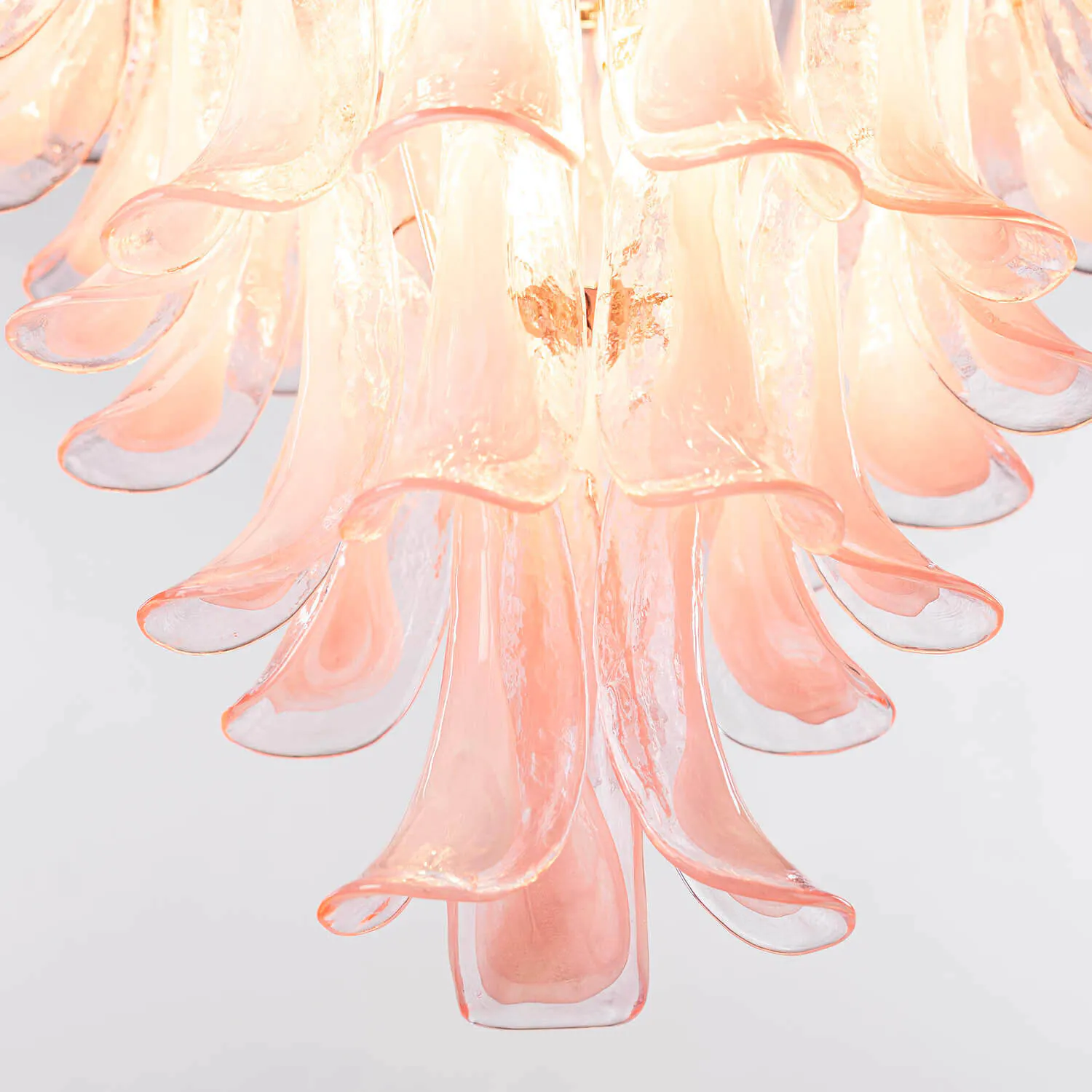 Kristallkrona Ø66xH75cm Rosa/Krom - Livorno