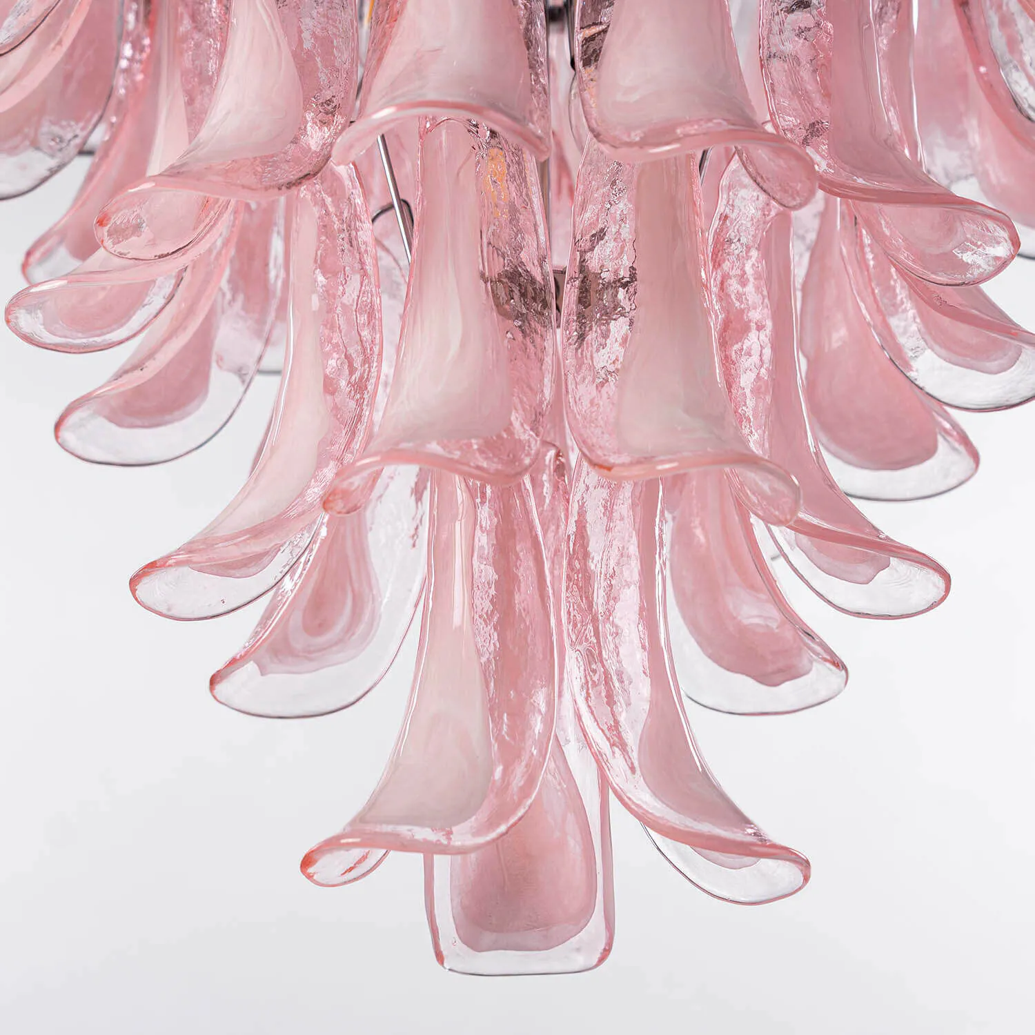 Kristallkrona Ø66xH75cm Rosa/Krom - Livorno