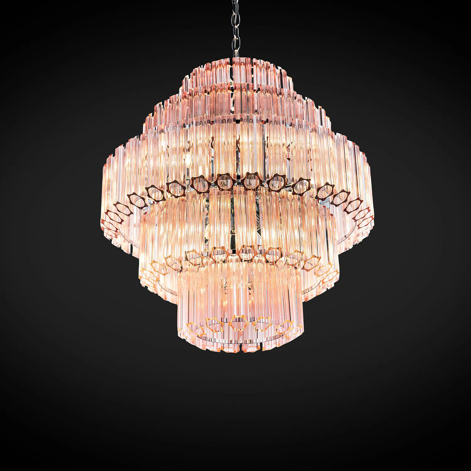 Kristallkrona Ø65cm Verona Rosa