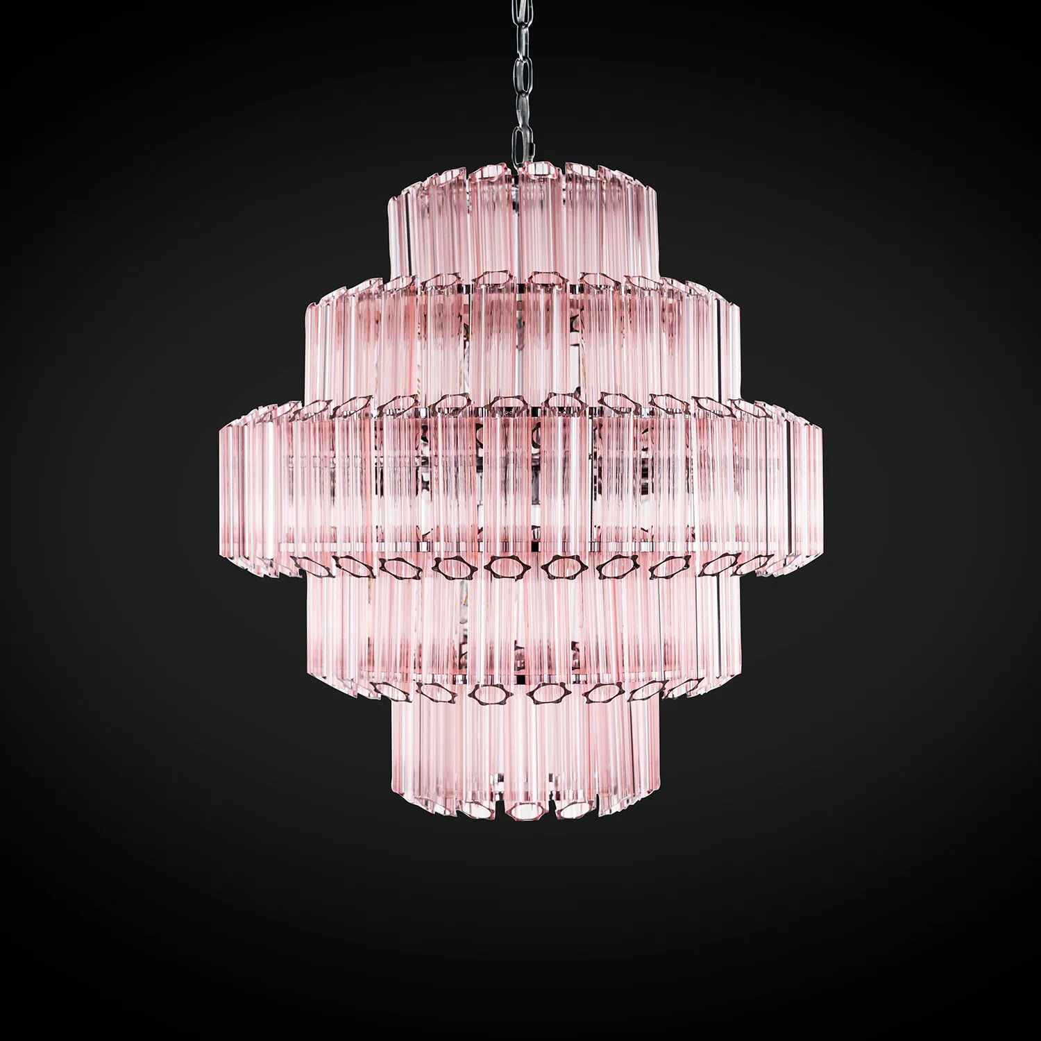 Kristallkrona Ø65cm Verona Rosa