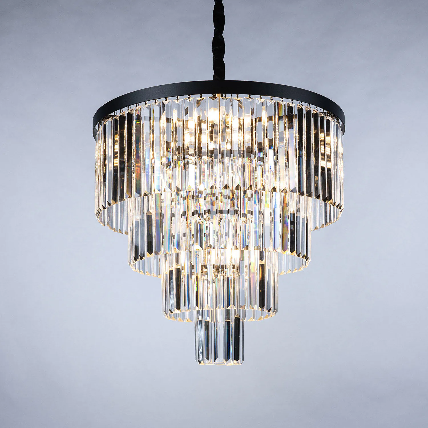 Kristallkrona Florence Svart Ø 60cm