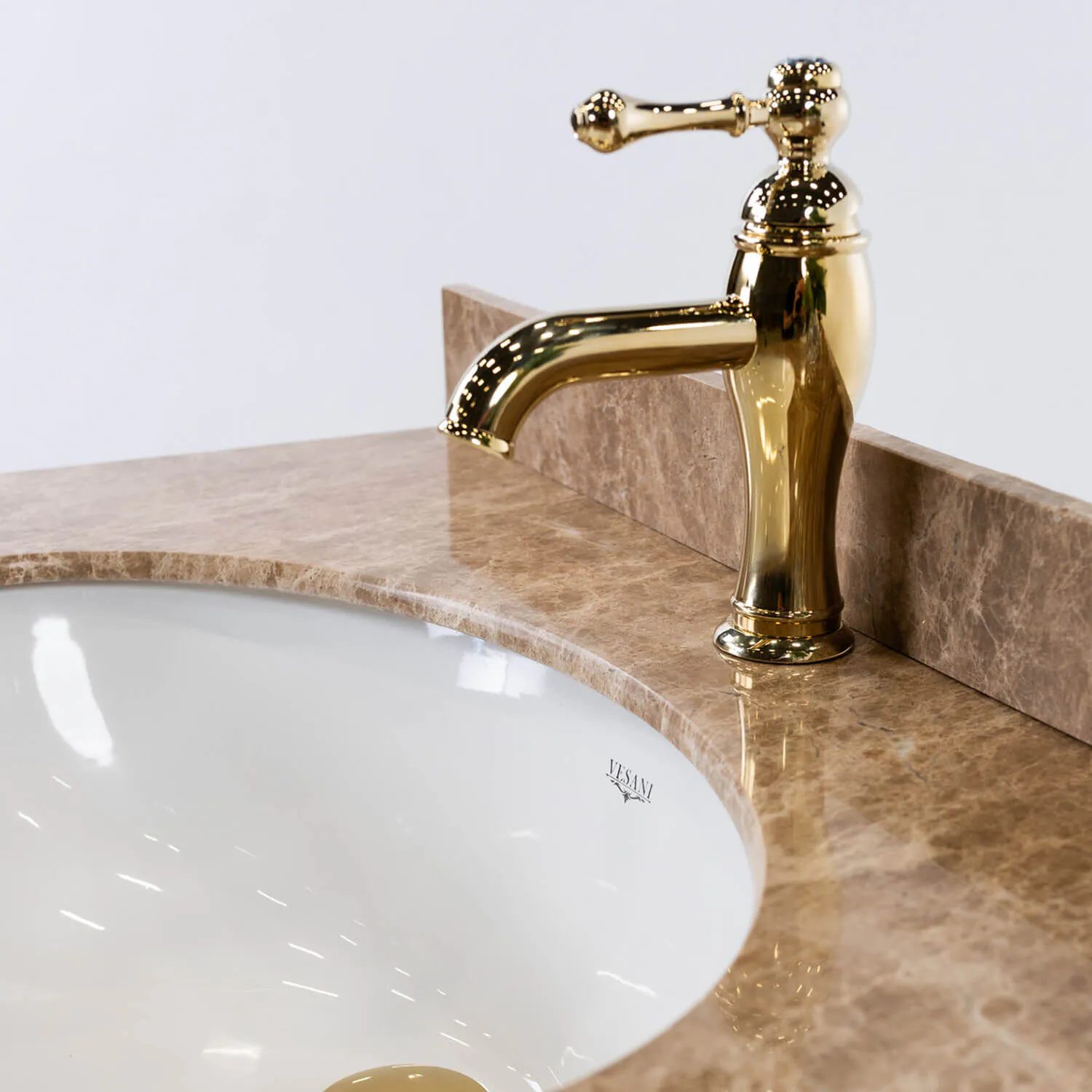 Dubbelhandfat Kommod 160cm Nashville Svart - Beige Marmor
