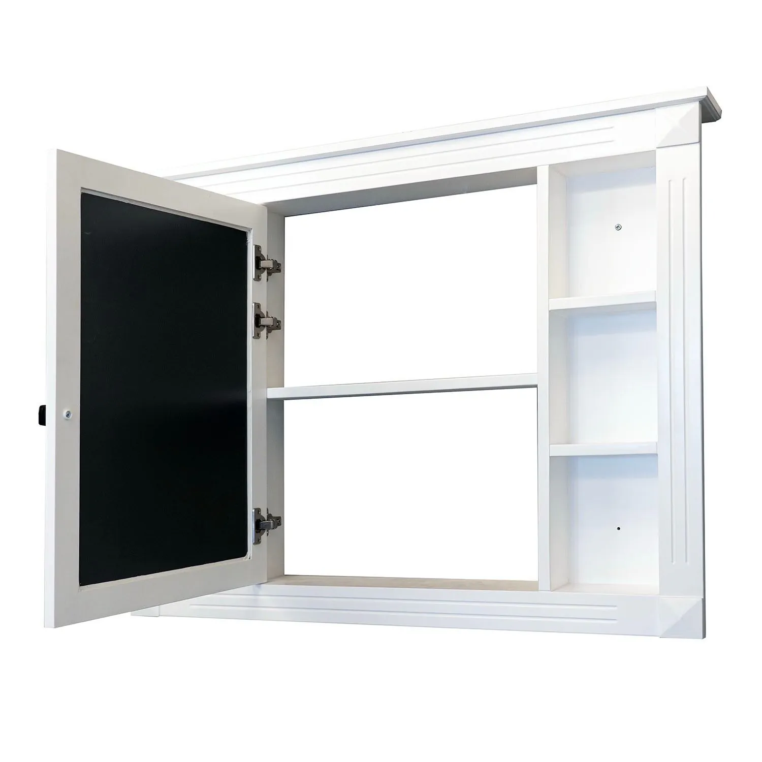 Spegelskåp Badrum Vit 100x80cm LED Belysning – Nashville