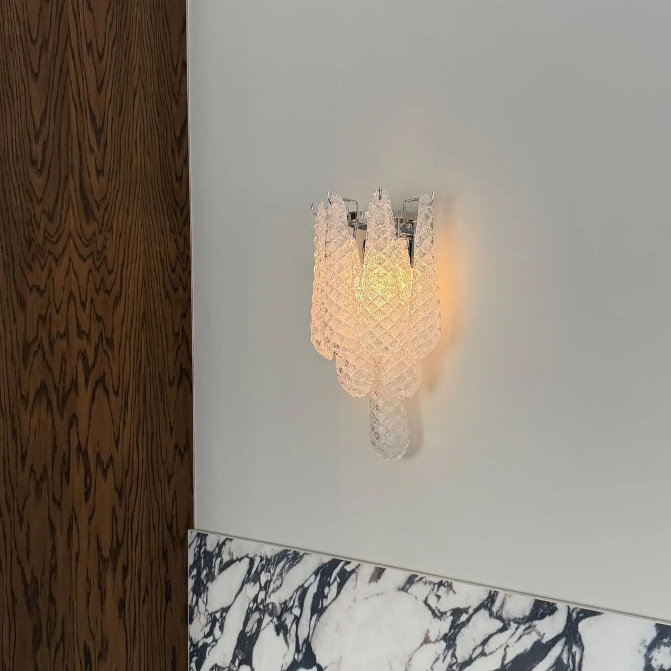 Vägglampa Kristall Klar/Krom - Neapel