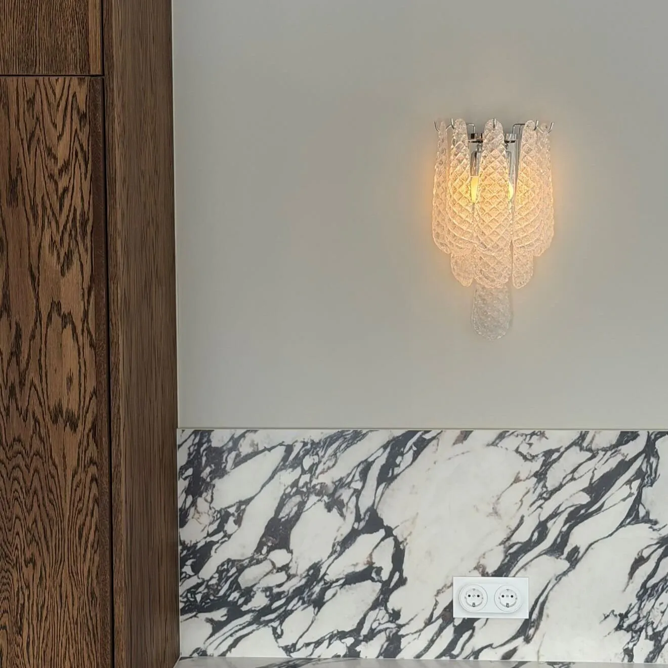 Vägglampa Kristall Klar/Krom - Neapel