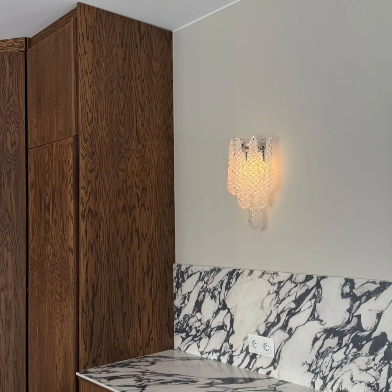 Vägglampa Kristall Klar/Krom - Neapel