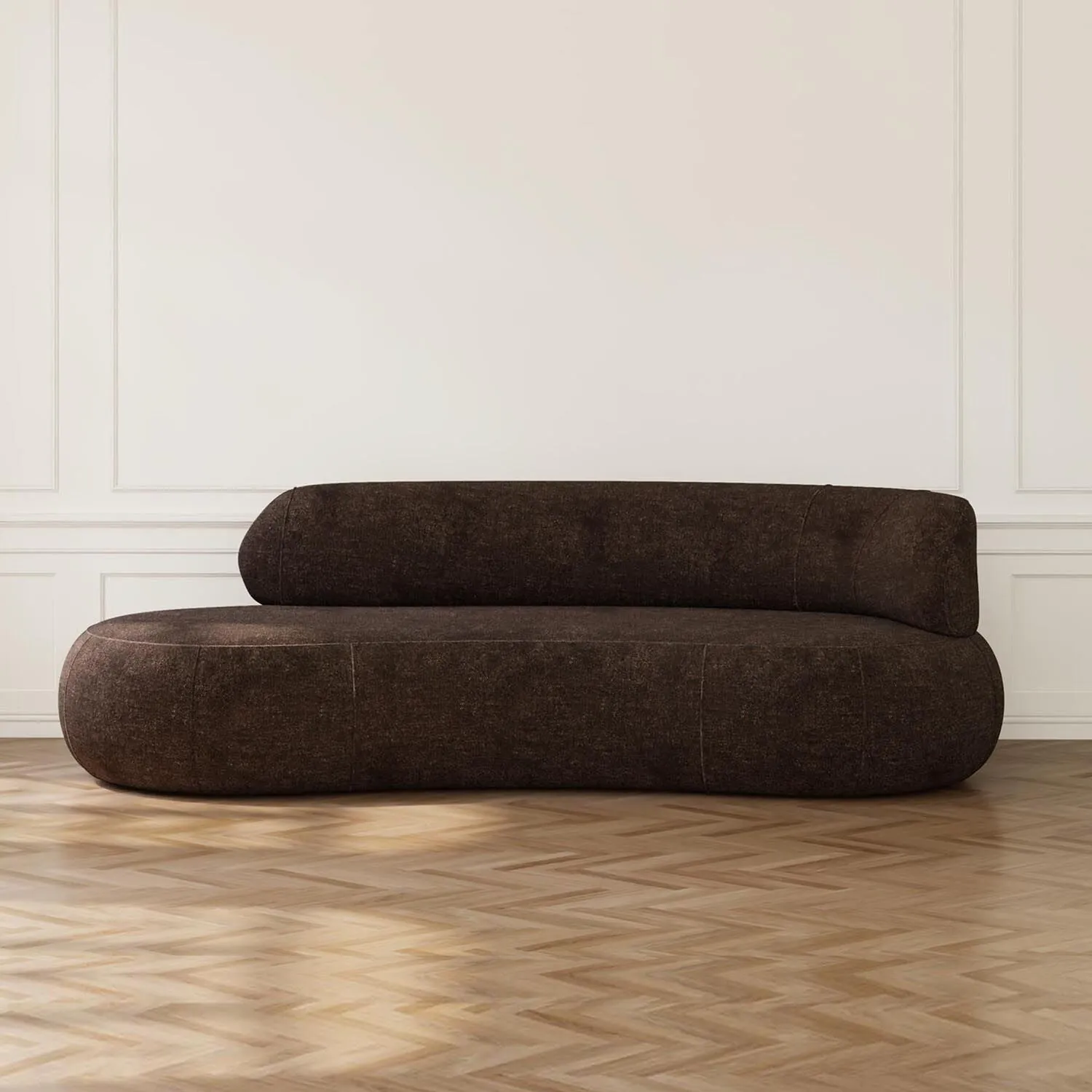 Soffa 3-sits 253cm Brun Armstöd Höger - Malibu