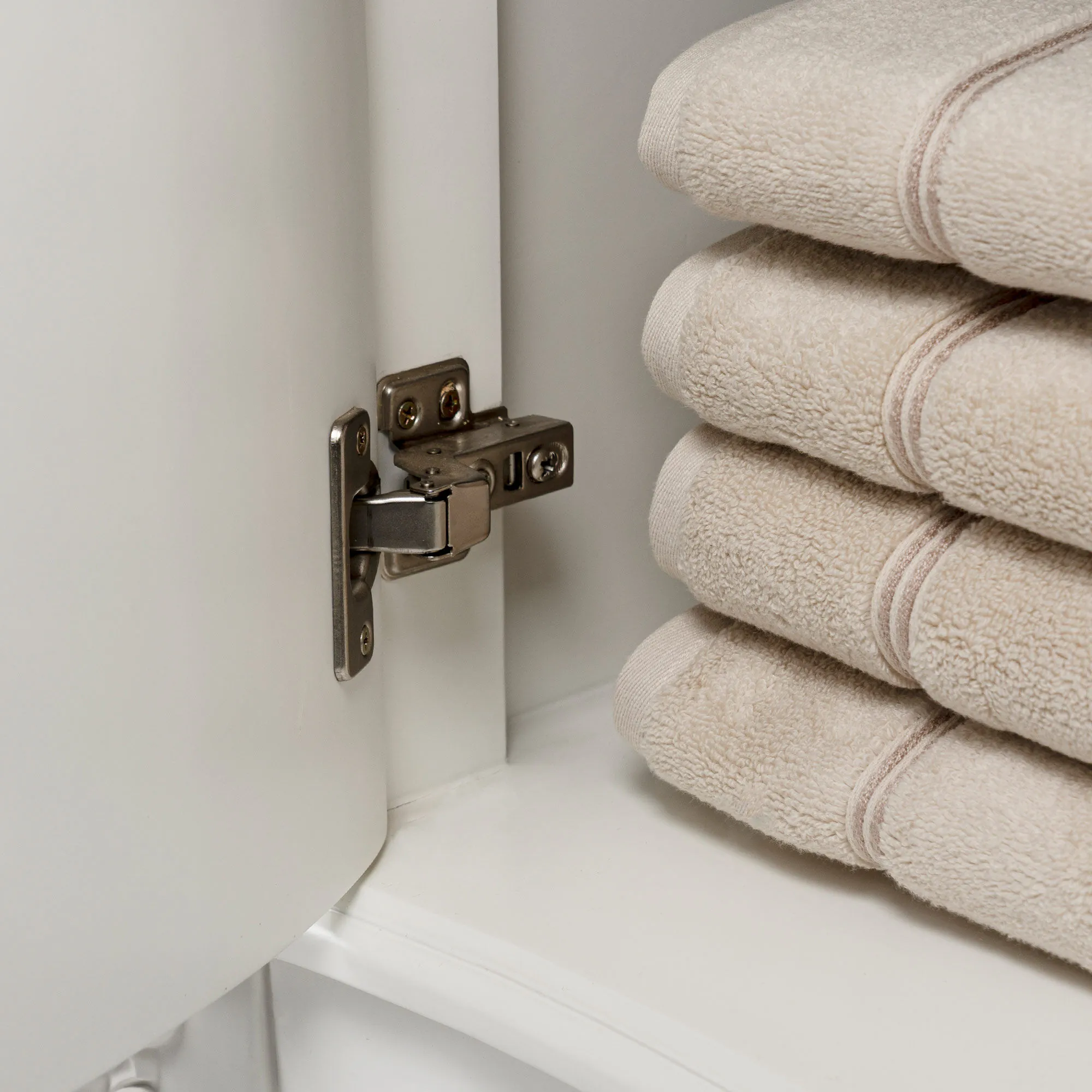 Kommod Badrum 120cm Ottawa Vit - Beige Marmor