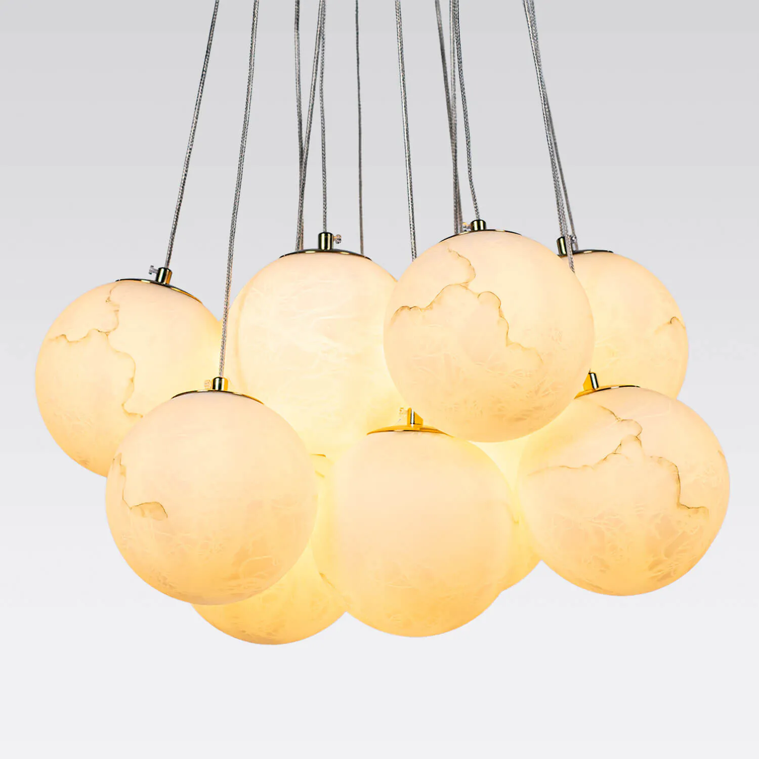 Taklampa Vit Marmor Ø70cm - Lazio