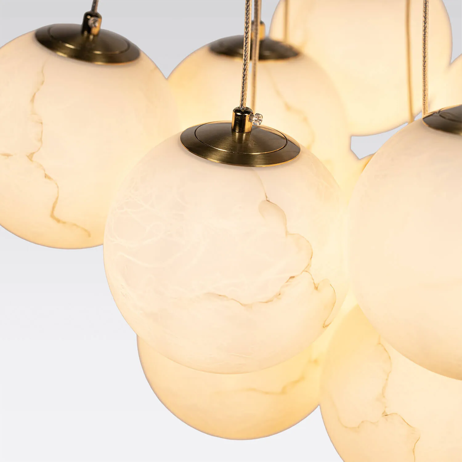 Taklampa Vit Marmor Ø70cm - Lazio