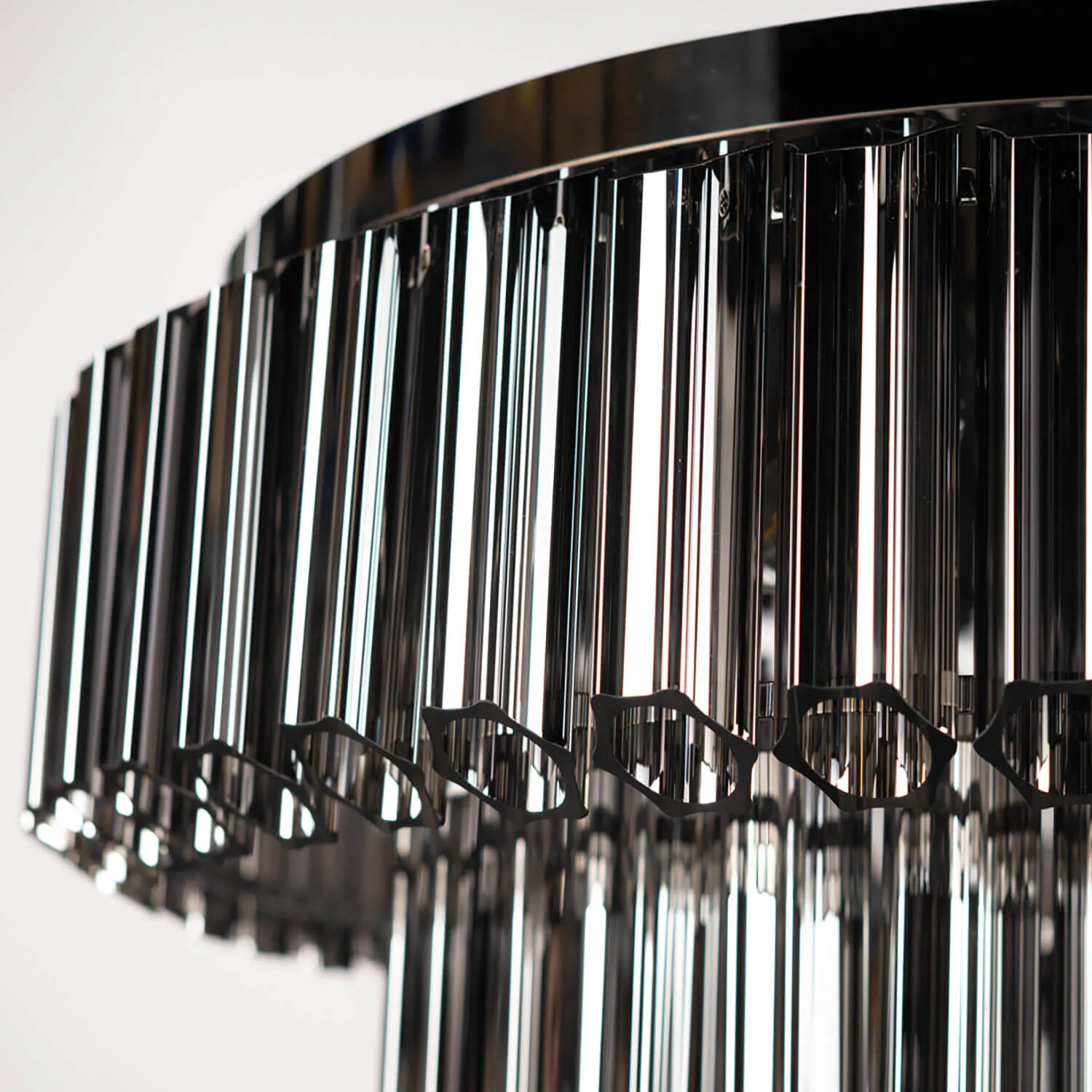 Kristallplafond 80cm Svart/Krom - Verona