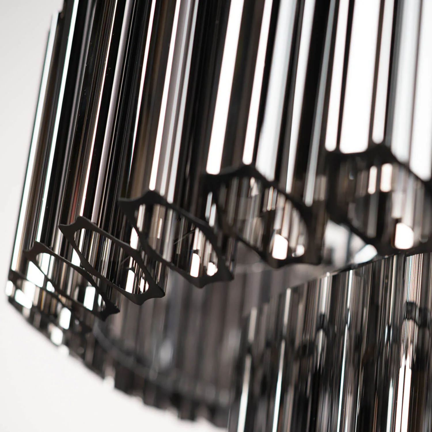 Kristallplafond 80cm Svart/Krom - Verona