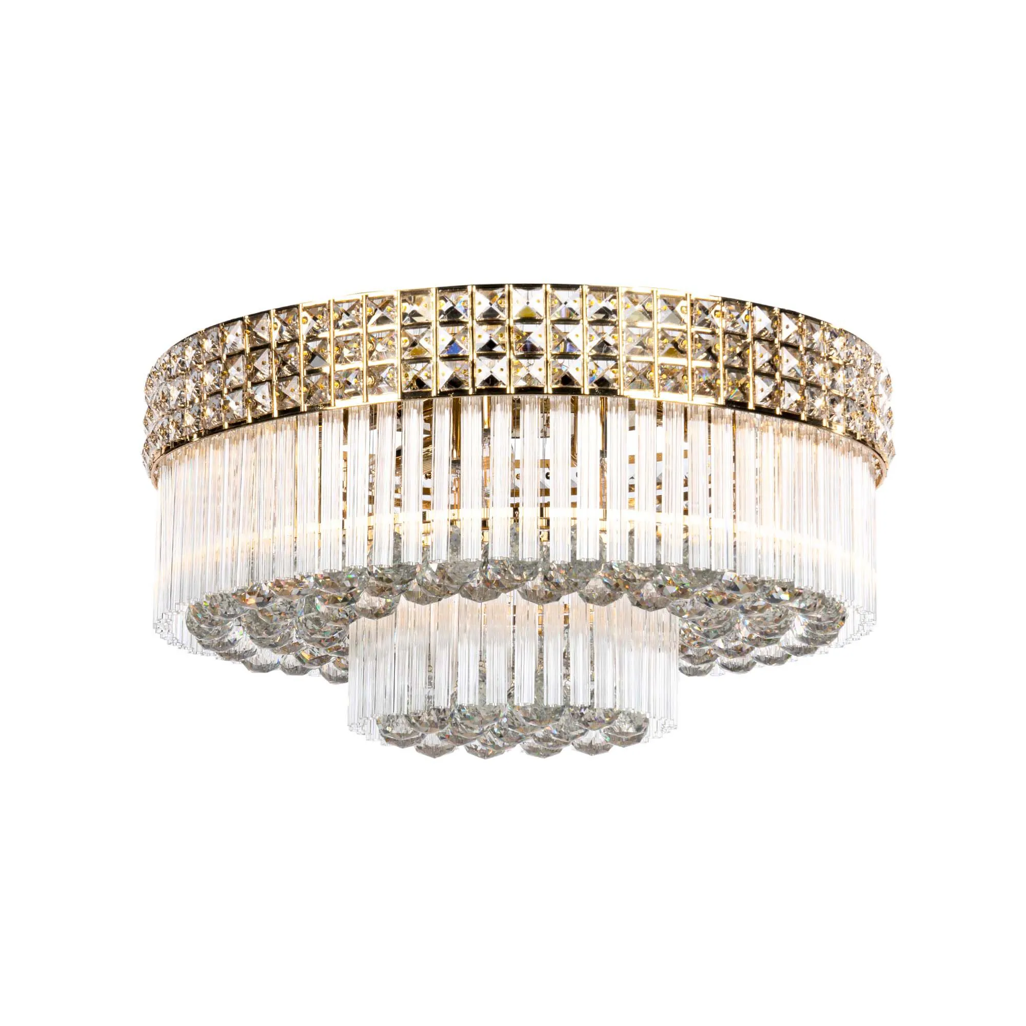 Plafond Kristall Marbella Guld Ø 60cm