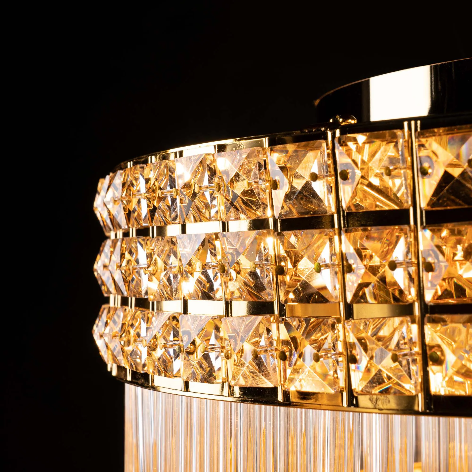 Plafond Kristall Marbella Guld Ø 60cm