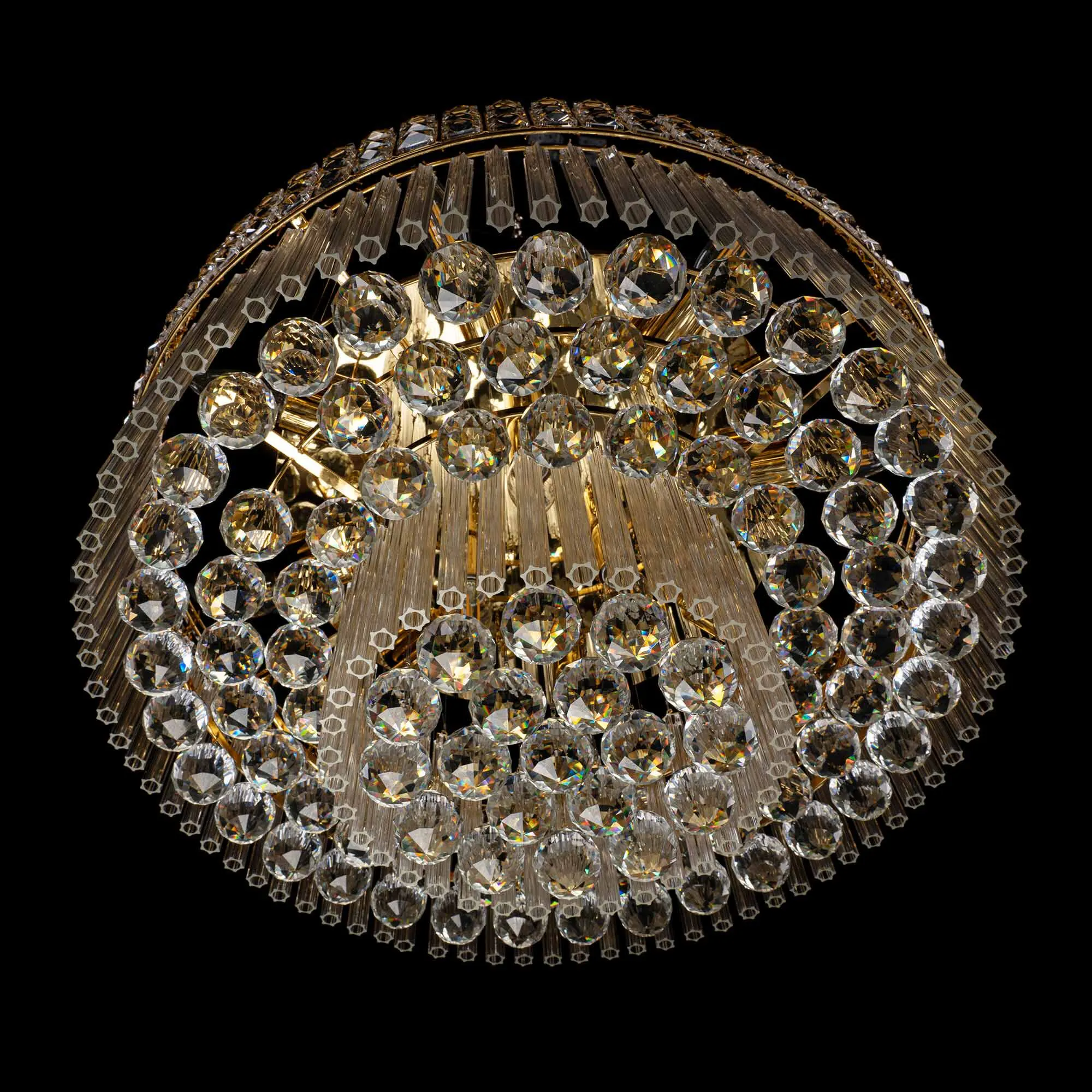 Plafond Kristall Marbella Guld Ø 60cm