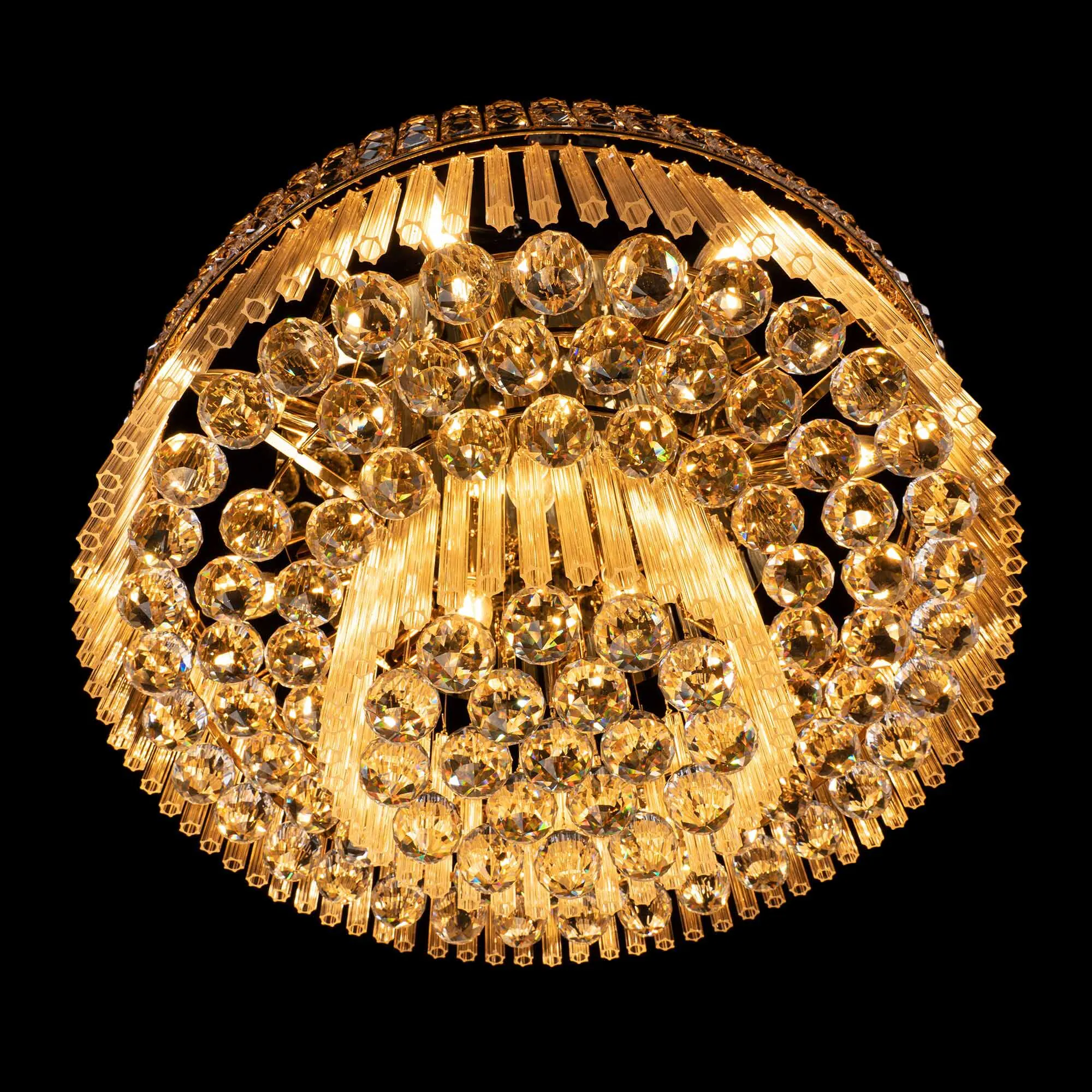 Plafond Kristall Marbella Guld Ø 60cm