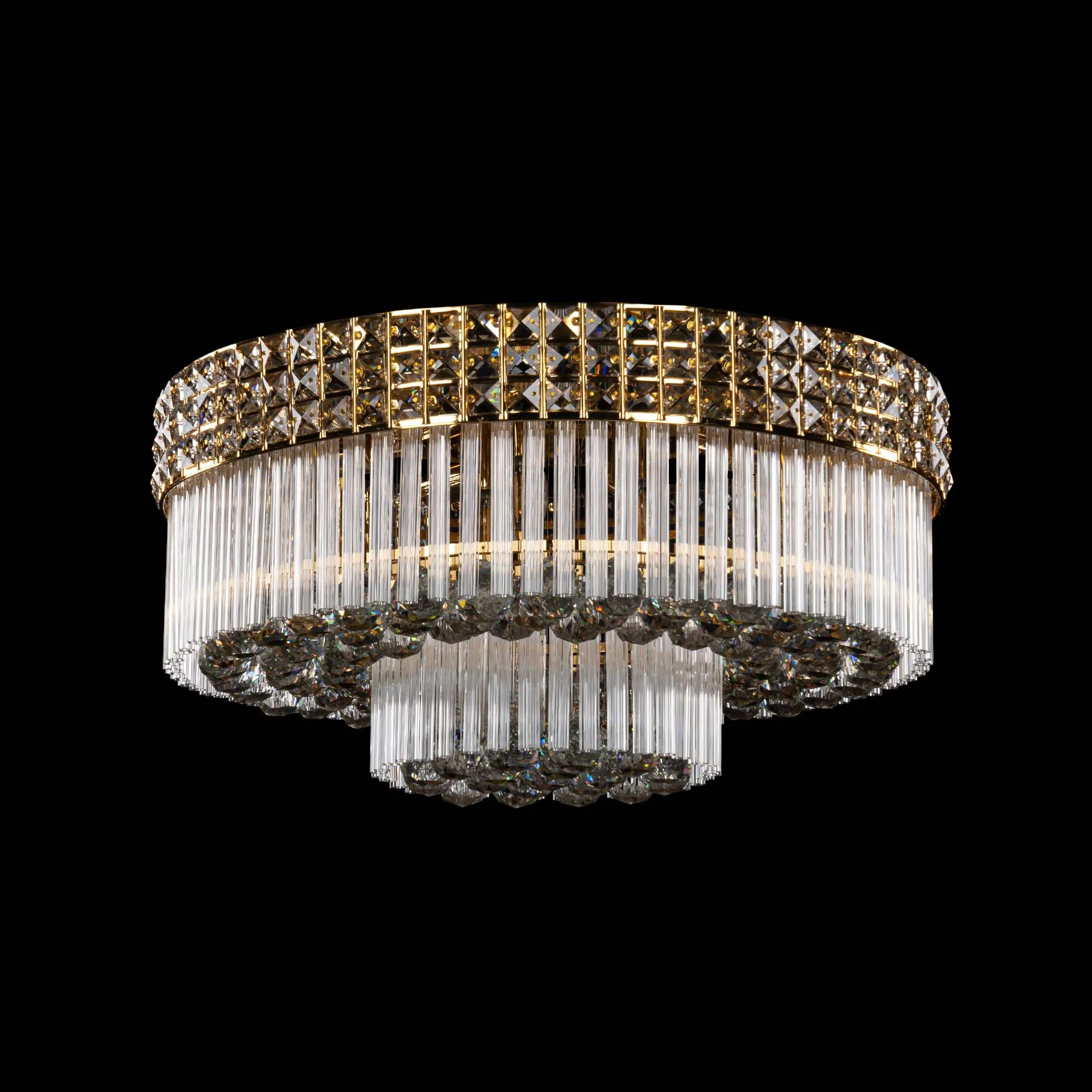 Plafond Kristall Marbella Guld Ø 60cm