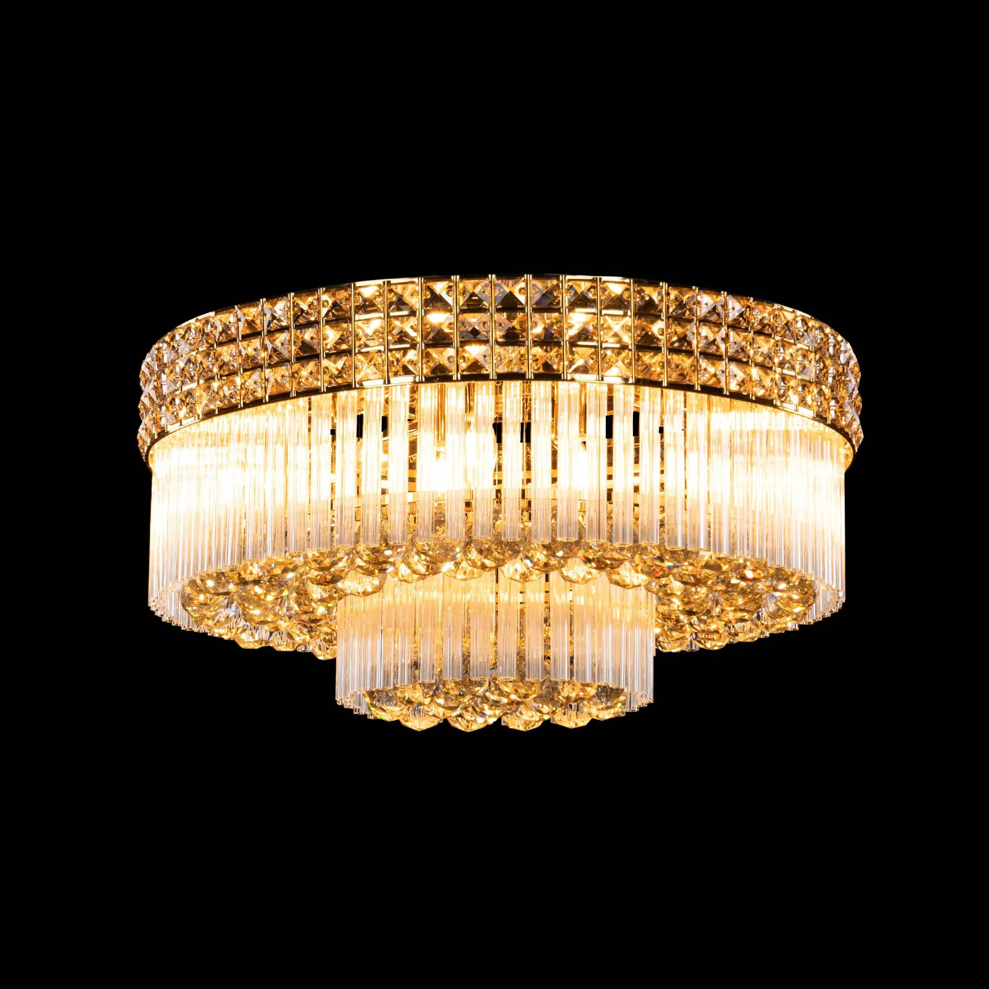 Plafond Kristall Marbella Guld Ø 60cm