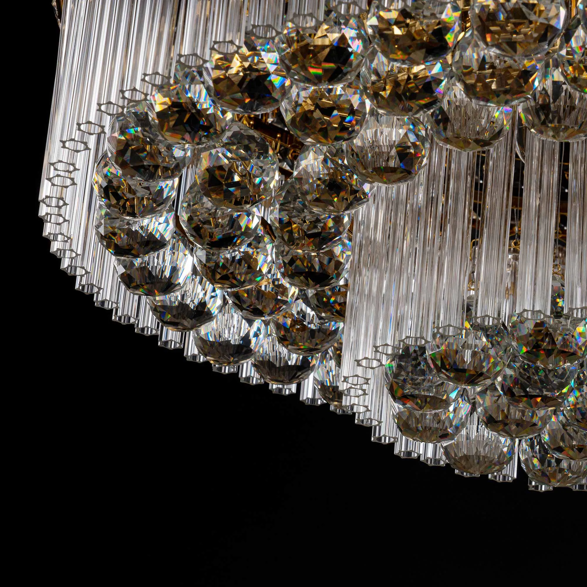 Plafond Kristall Marbella Guld Ø 60cm