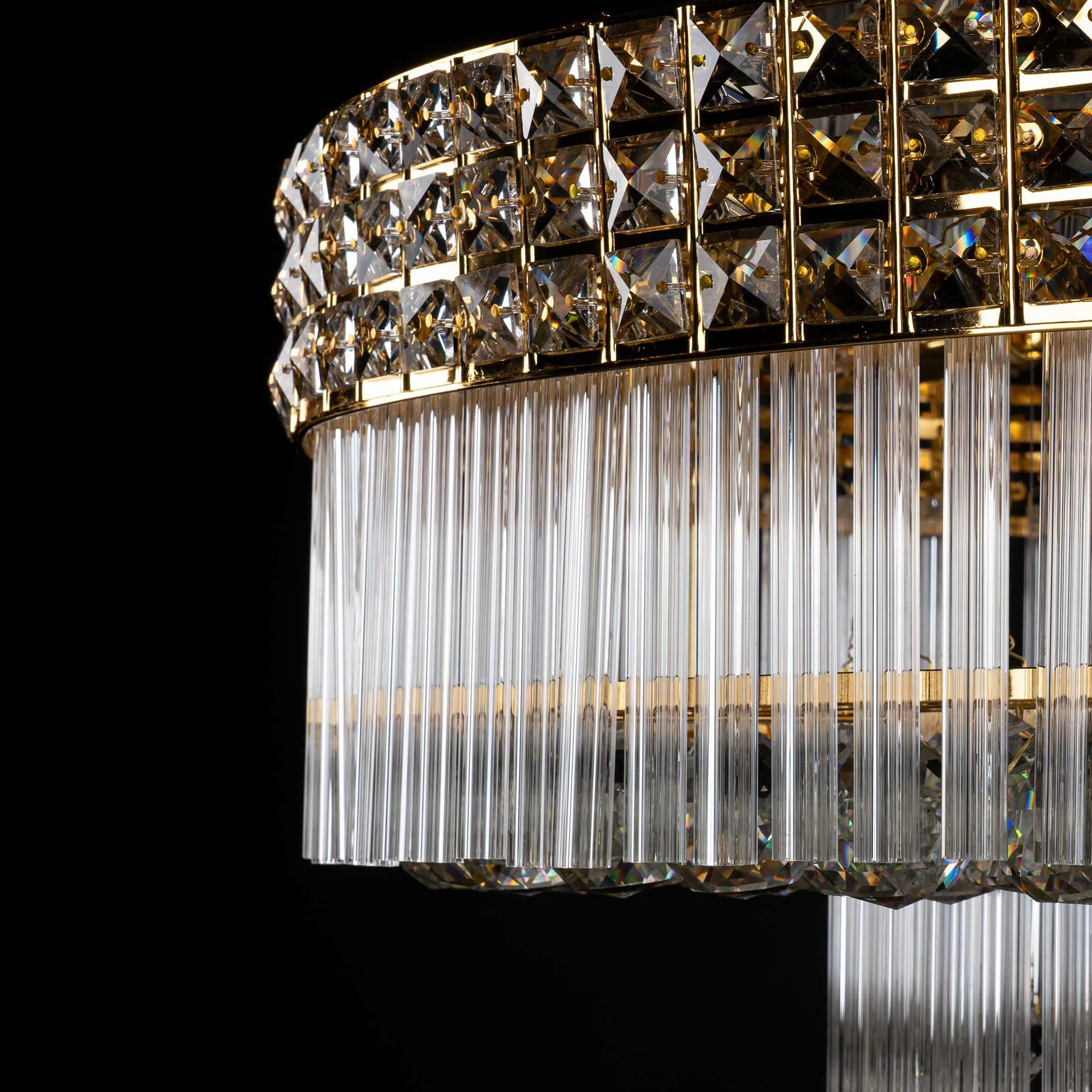 Plafond Kristall Marbella Guld Ø 60cm
