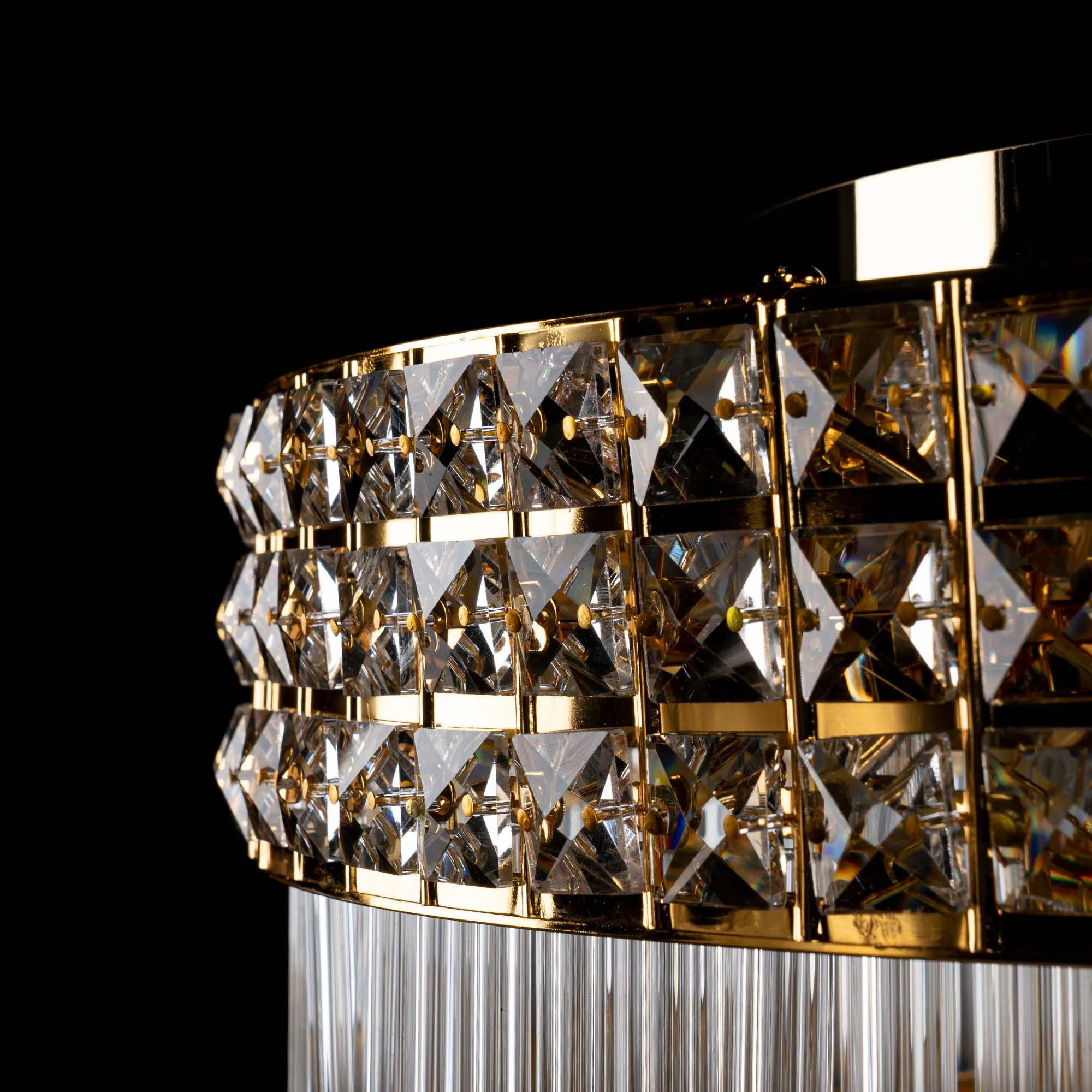 Plafond Kristall Marbella Guld Ø 60cm